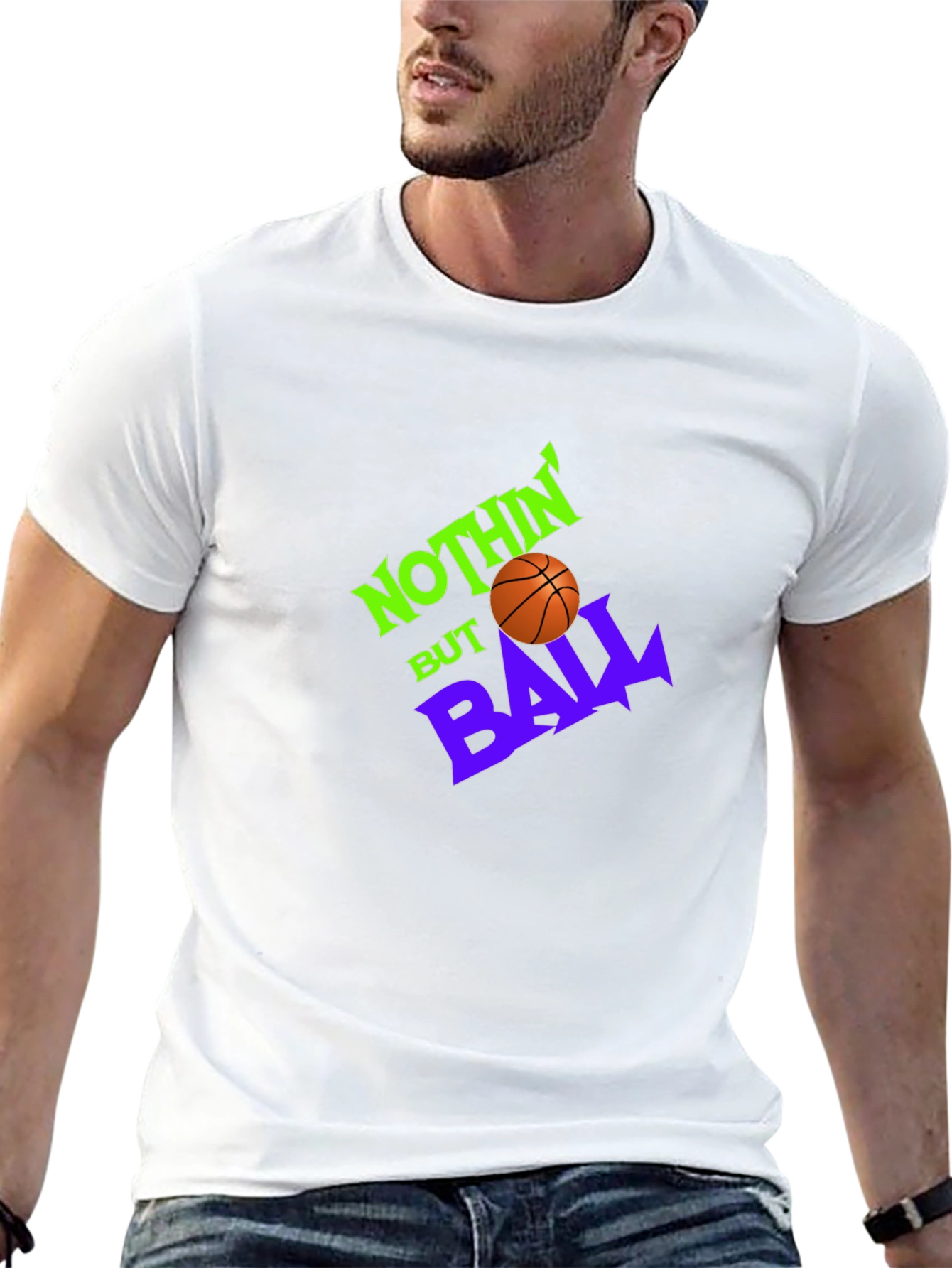 Black Nothin' But Ball Graphic Tee - Black Cotton view 13