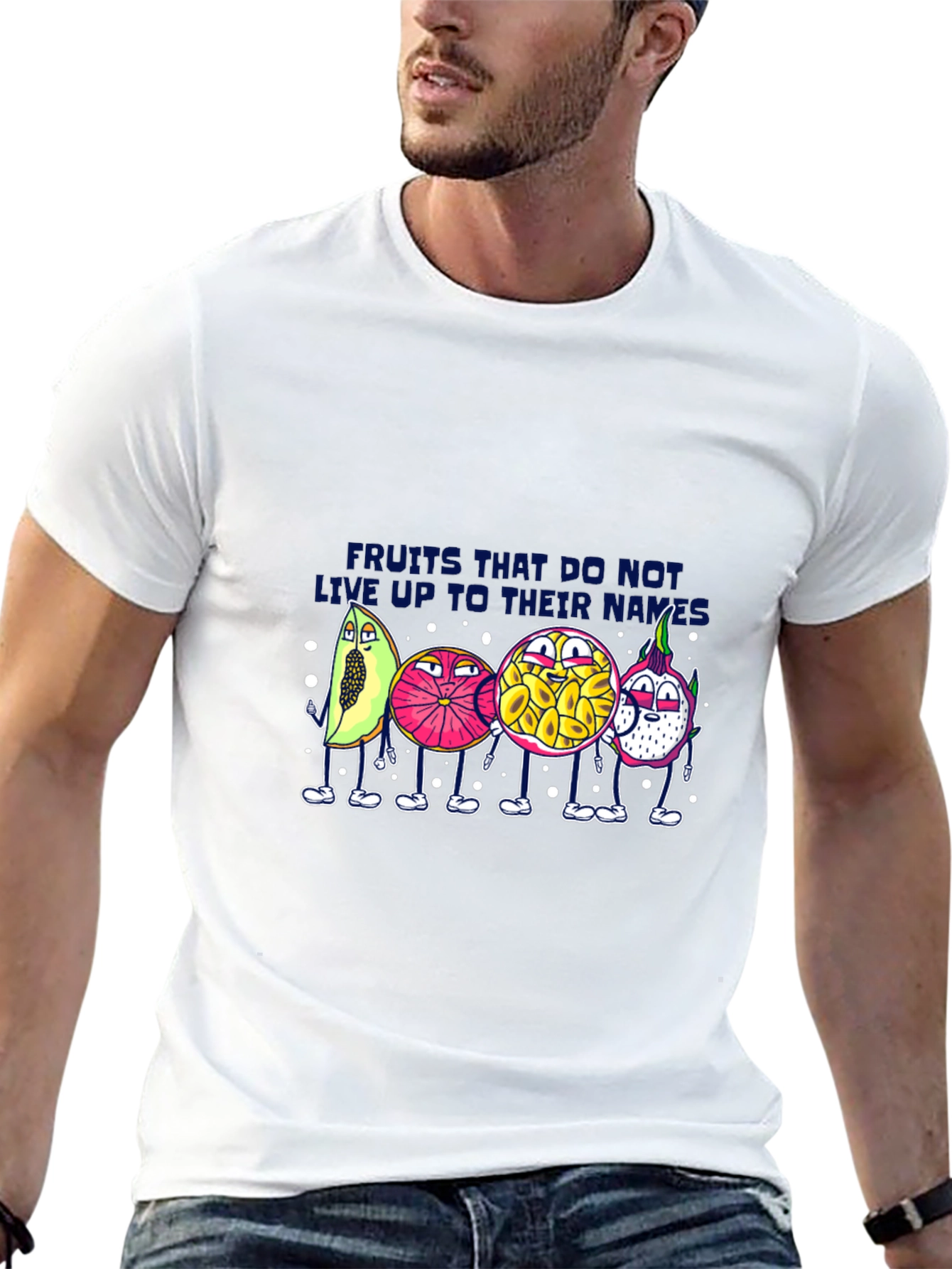 Black Funny Fruit Puns Black T-Shirt view 13