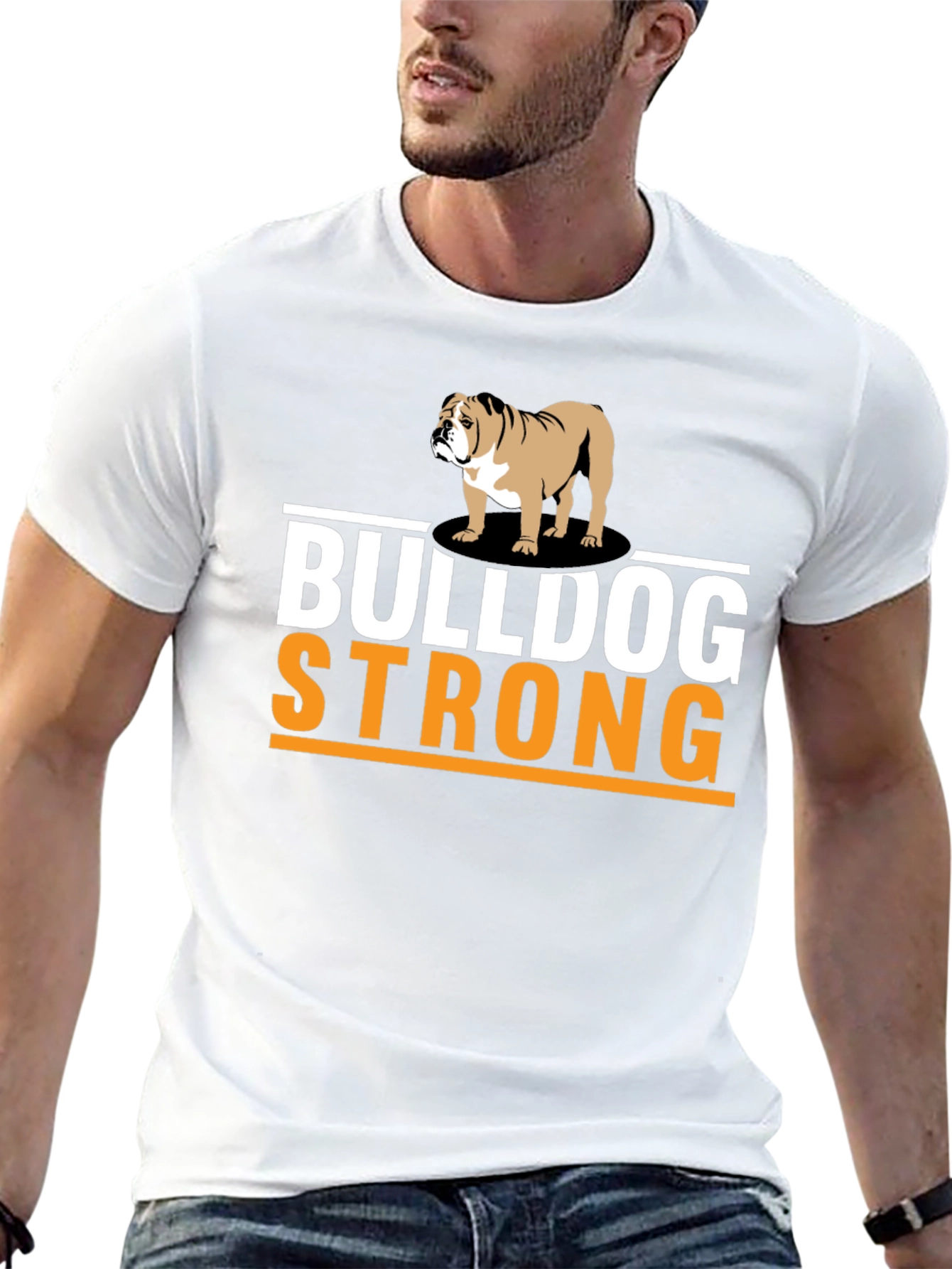 Black Bulldog Strong Graphic T-Shirt view 13
