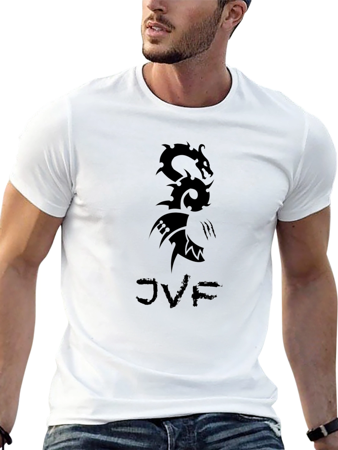 Black Black Dragon Graphic Tee - Men's Casual T-Shirt view 13