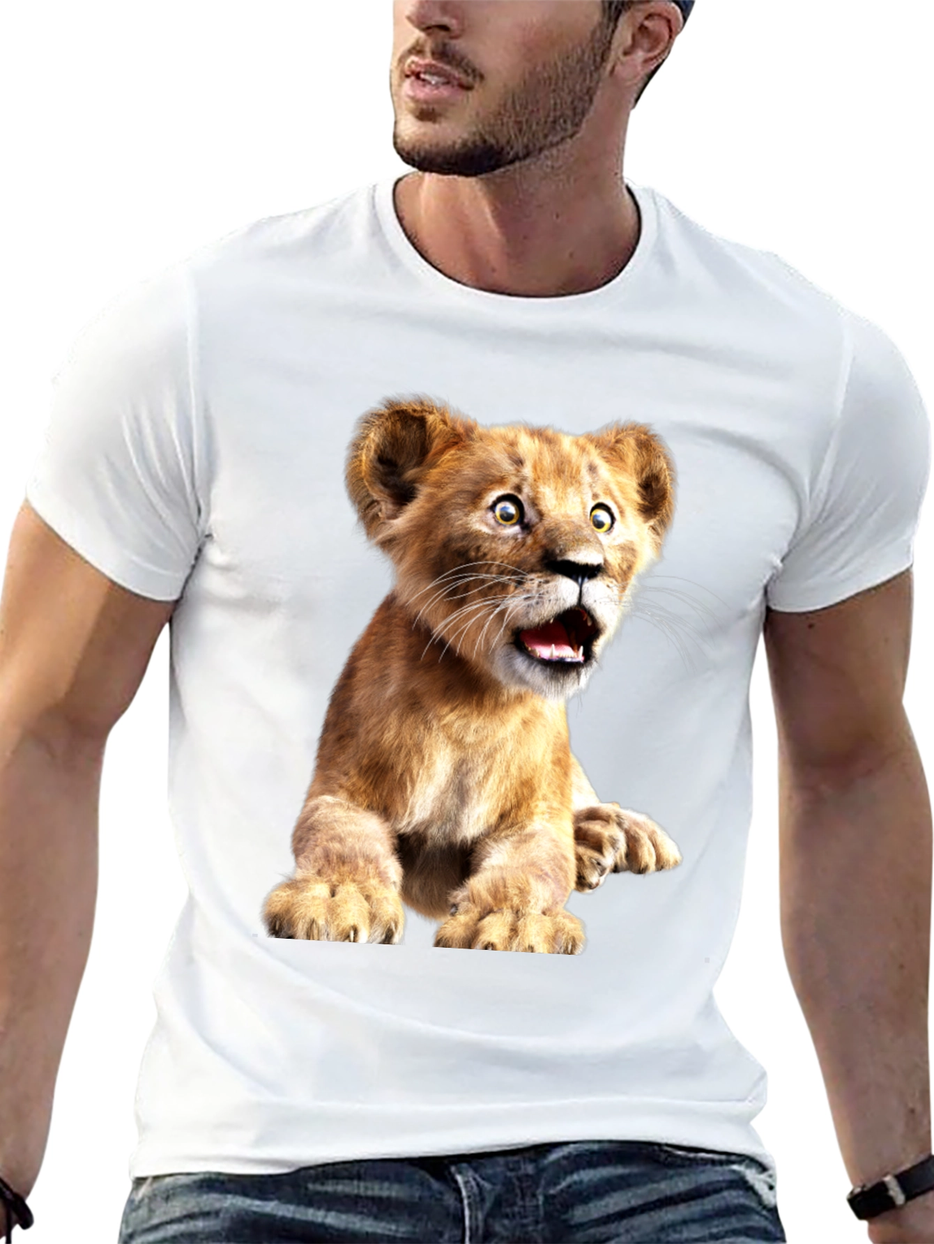 Black Lion Cub Graphic Tee - Soft Cotton Blend view 13