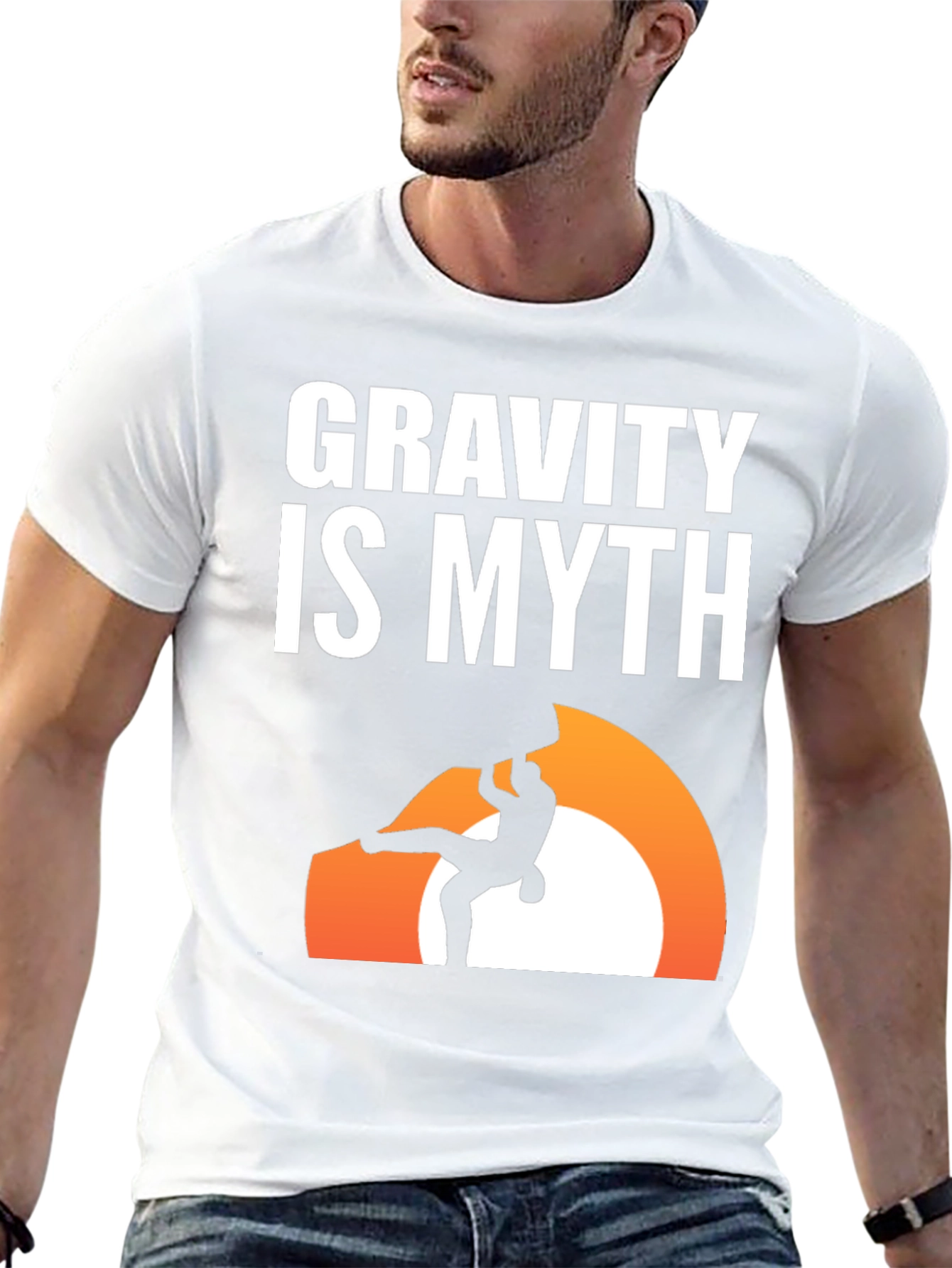Black Gravity is Myth T-Shirt - Rock Climbing Design view 13