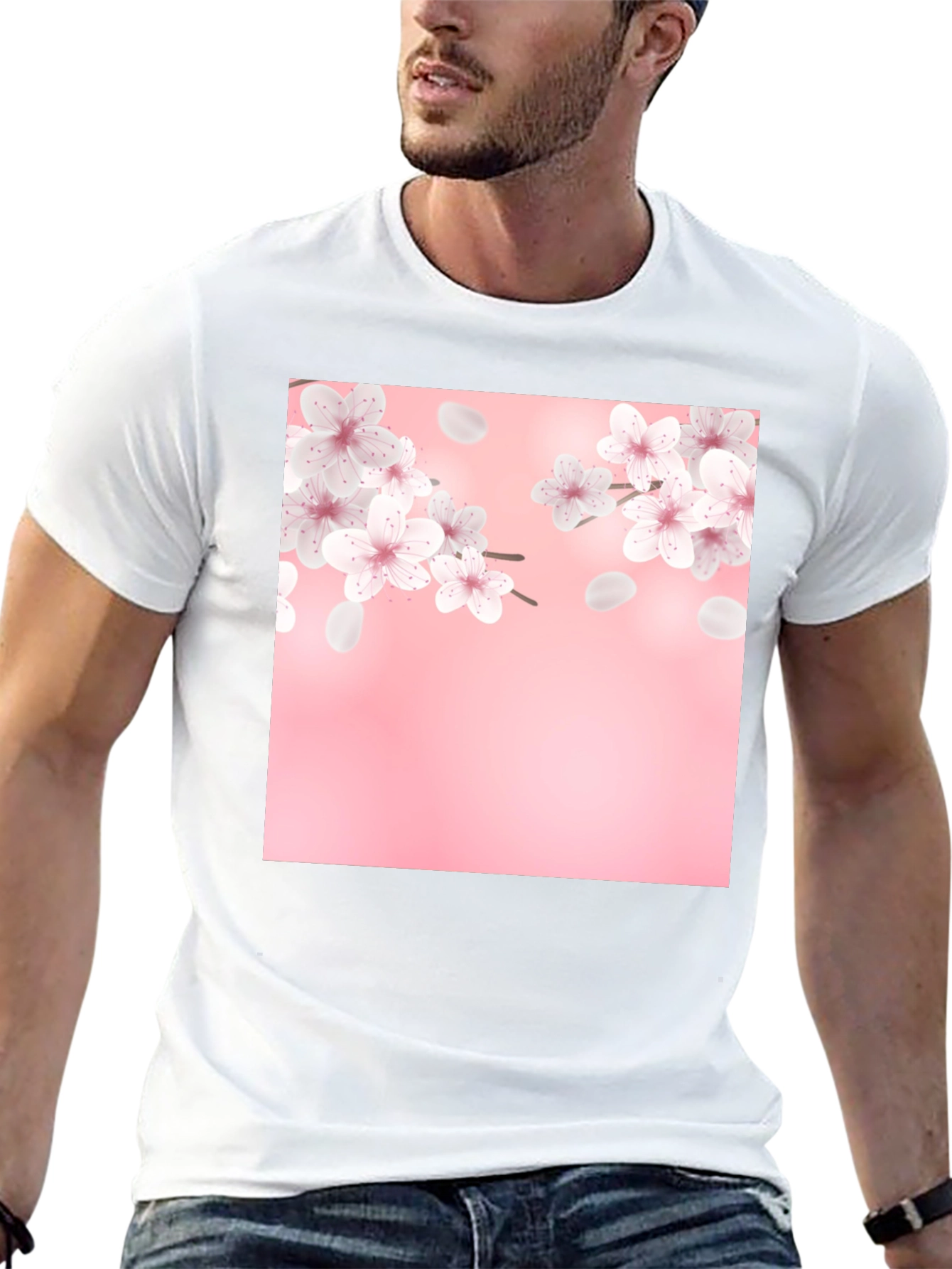 Black Cherry Blossom T-Shirt - Black view 13