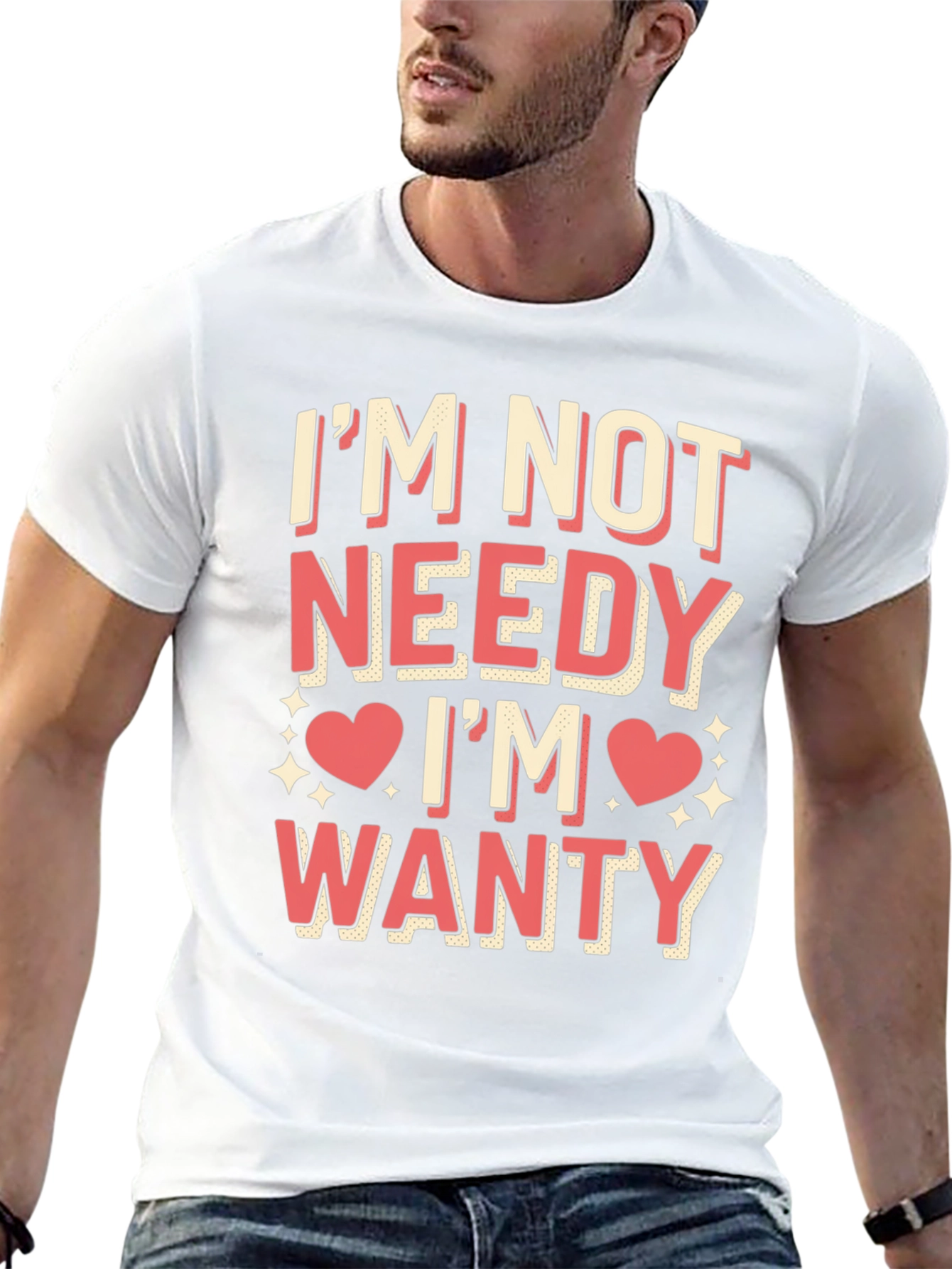 Black I'm Not Needy I'm Wanty Graphic Tee view 13