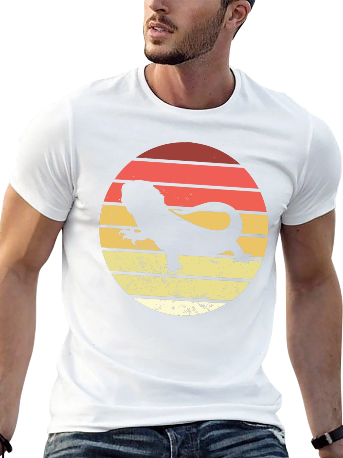 Black Bearded Dragon Sunset T-Shirt view 13