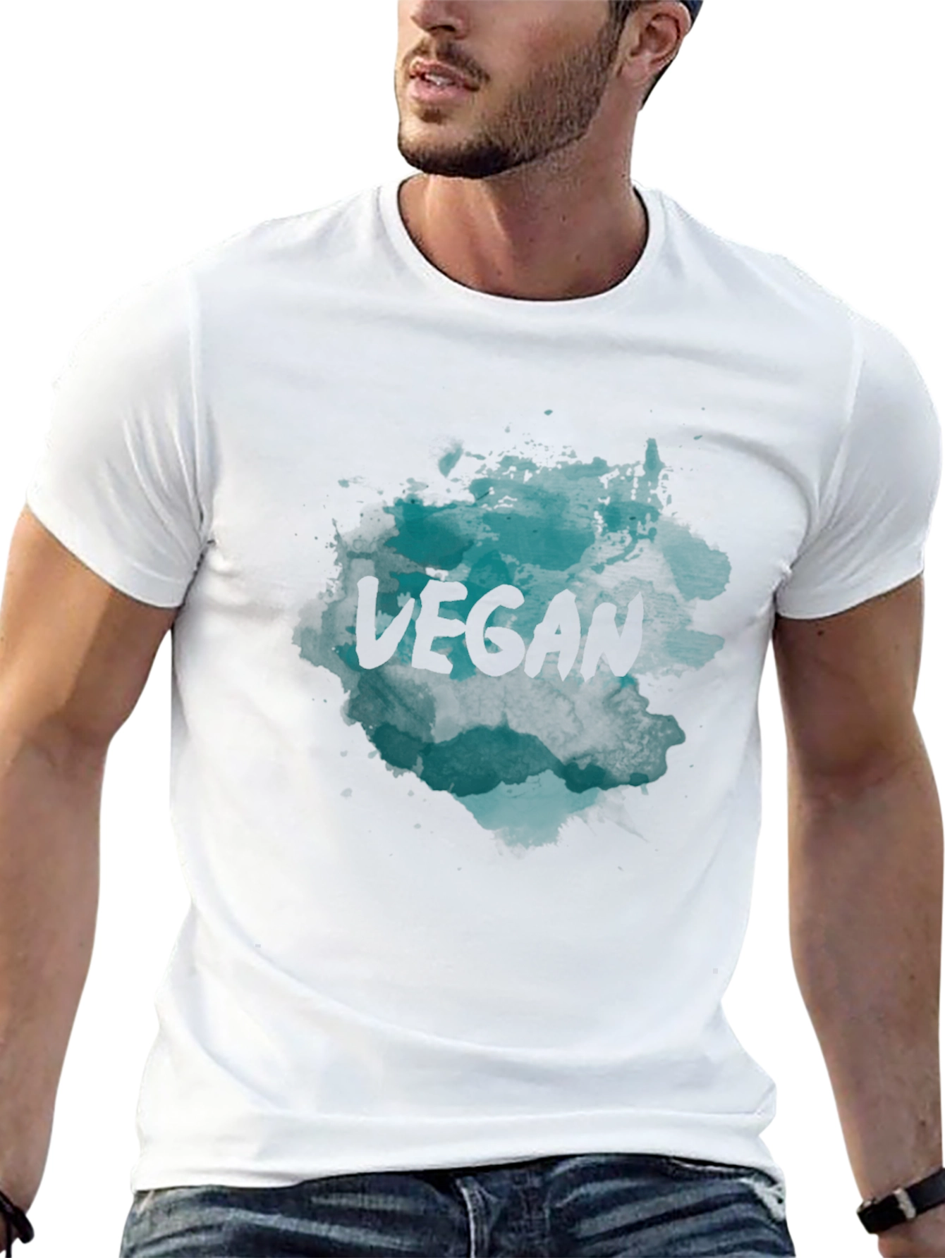 Black Vegan Graphic T-Shirt - Men's Black Tee view 13