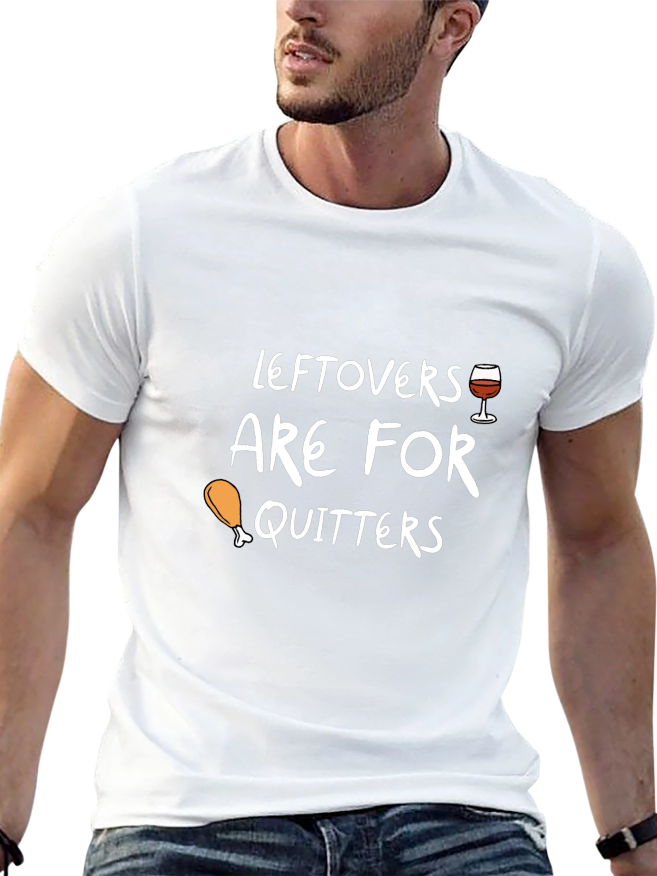 Black Leftovers are for Quitters Graphic Tee view 13