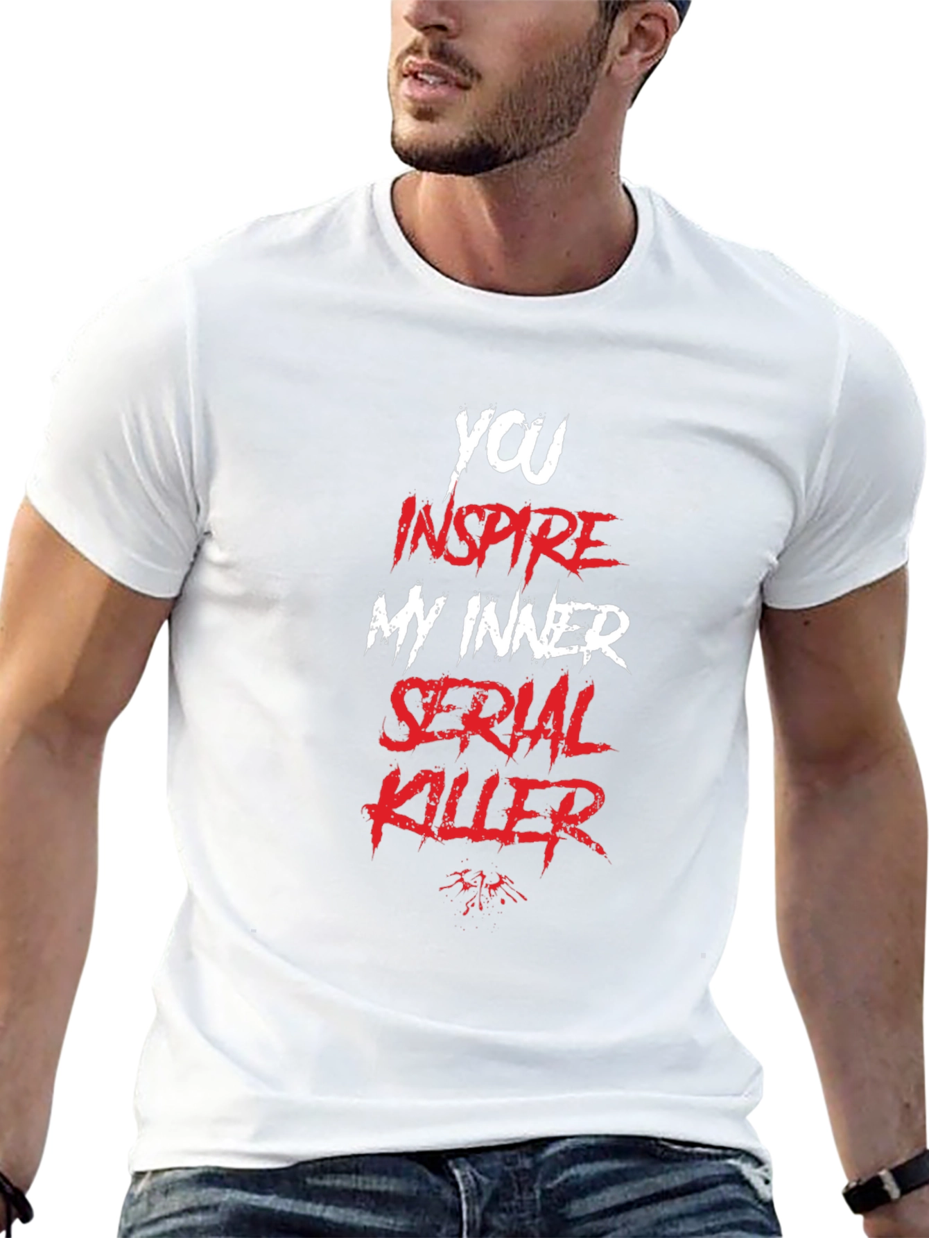 Black Inspire My Inner Serial Killer - Black T-shirt view 13