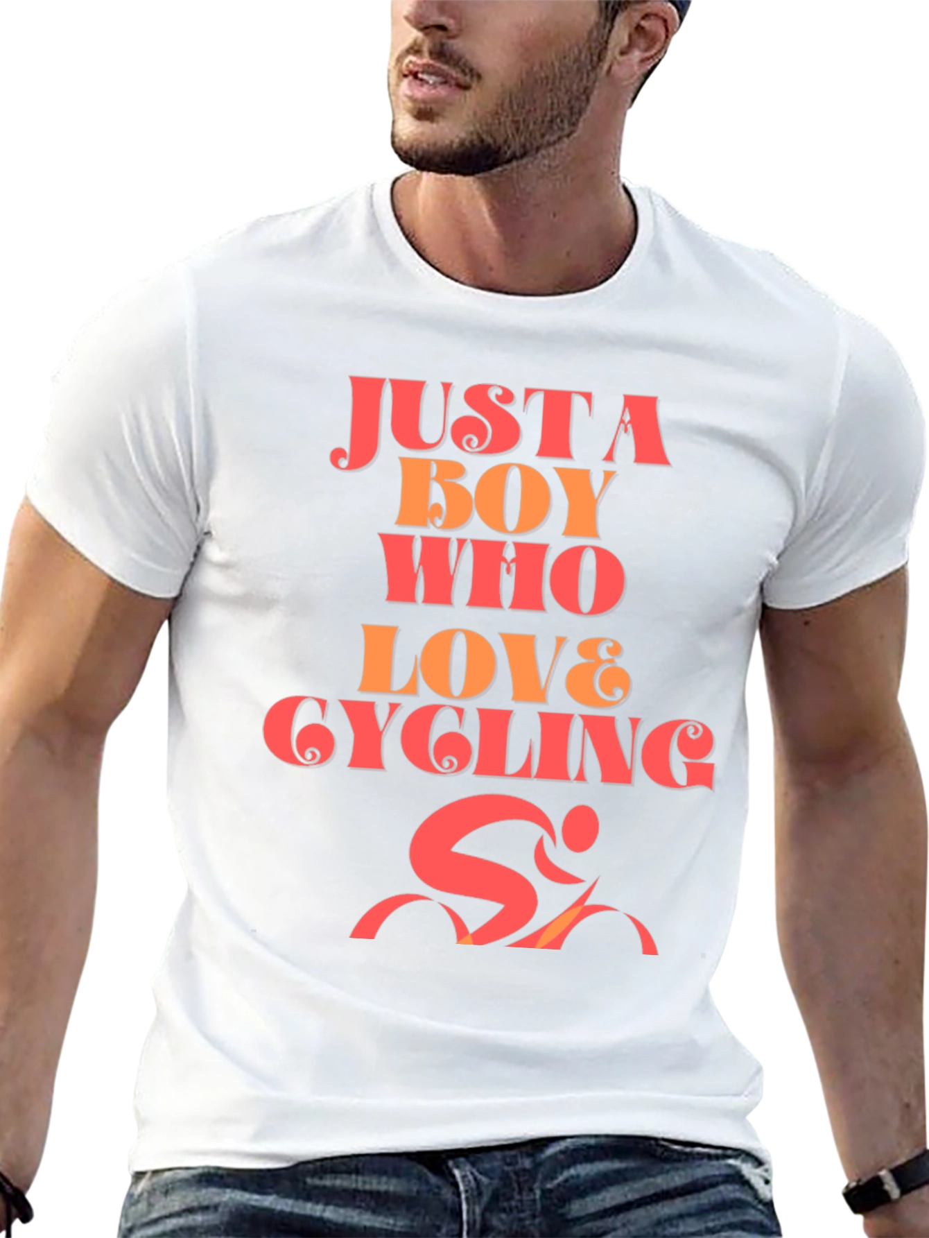 Black Boy Who Loves Cycling Graphic T-Shirt view 13