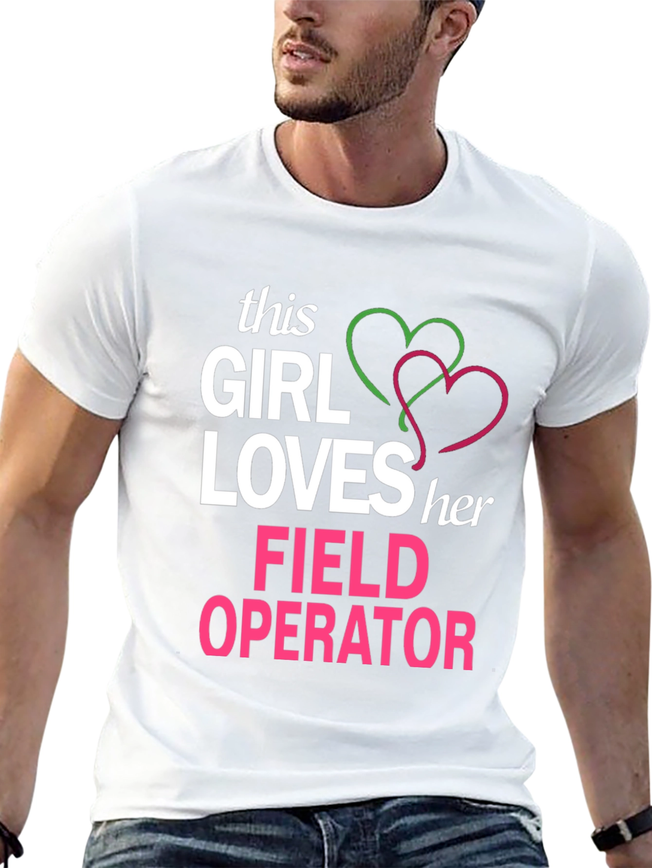 Black This Girl Loves Her Field Operator T-Shirt view 13