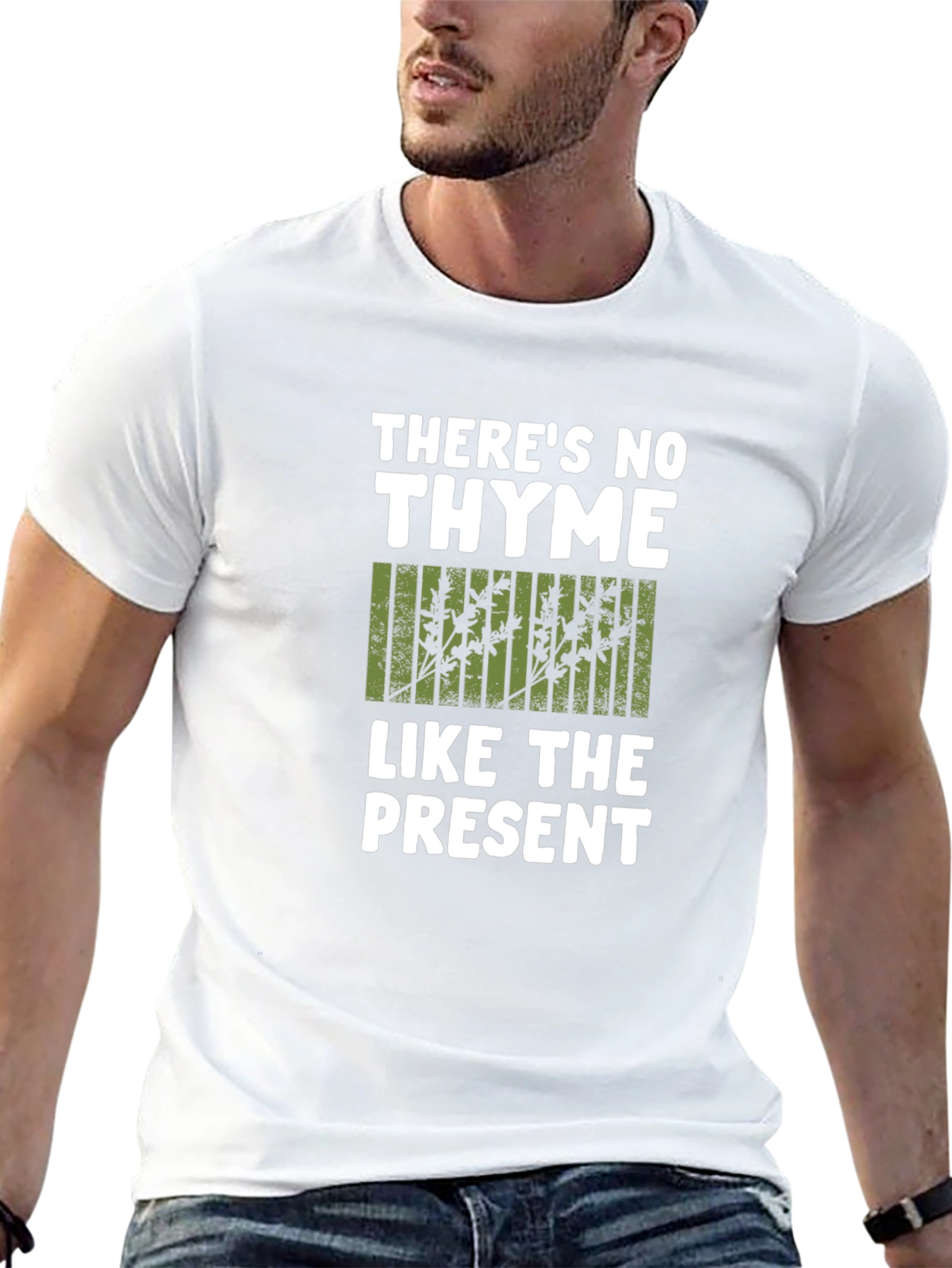 Black There's No Thyme Like the Present T-Shirt view 13