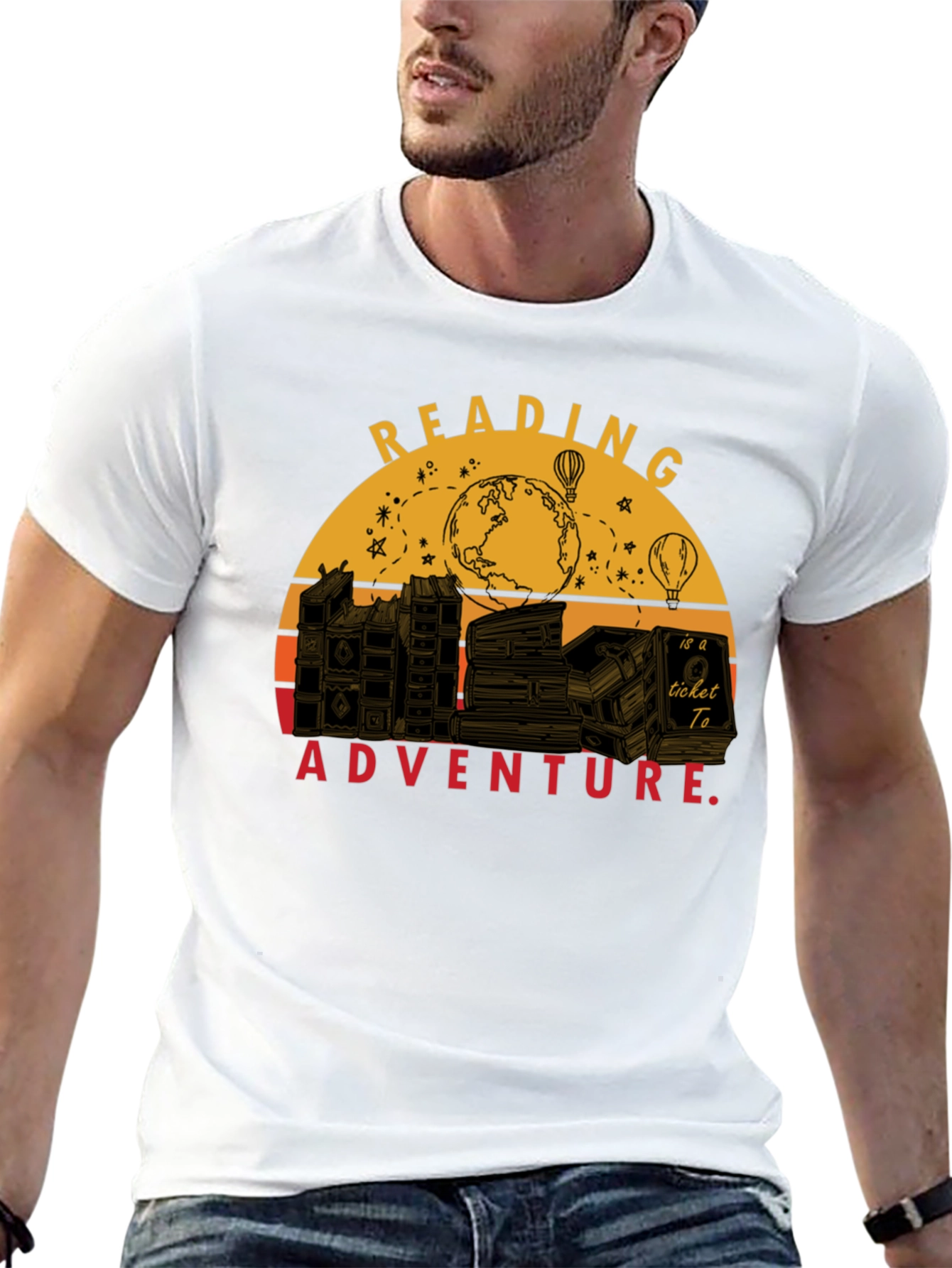 Black Reading is Adventure T-Shirt view 13