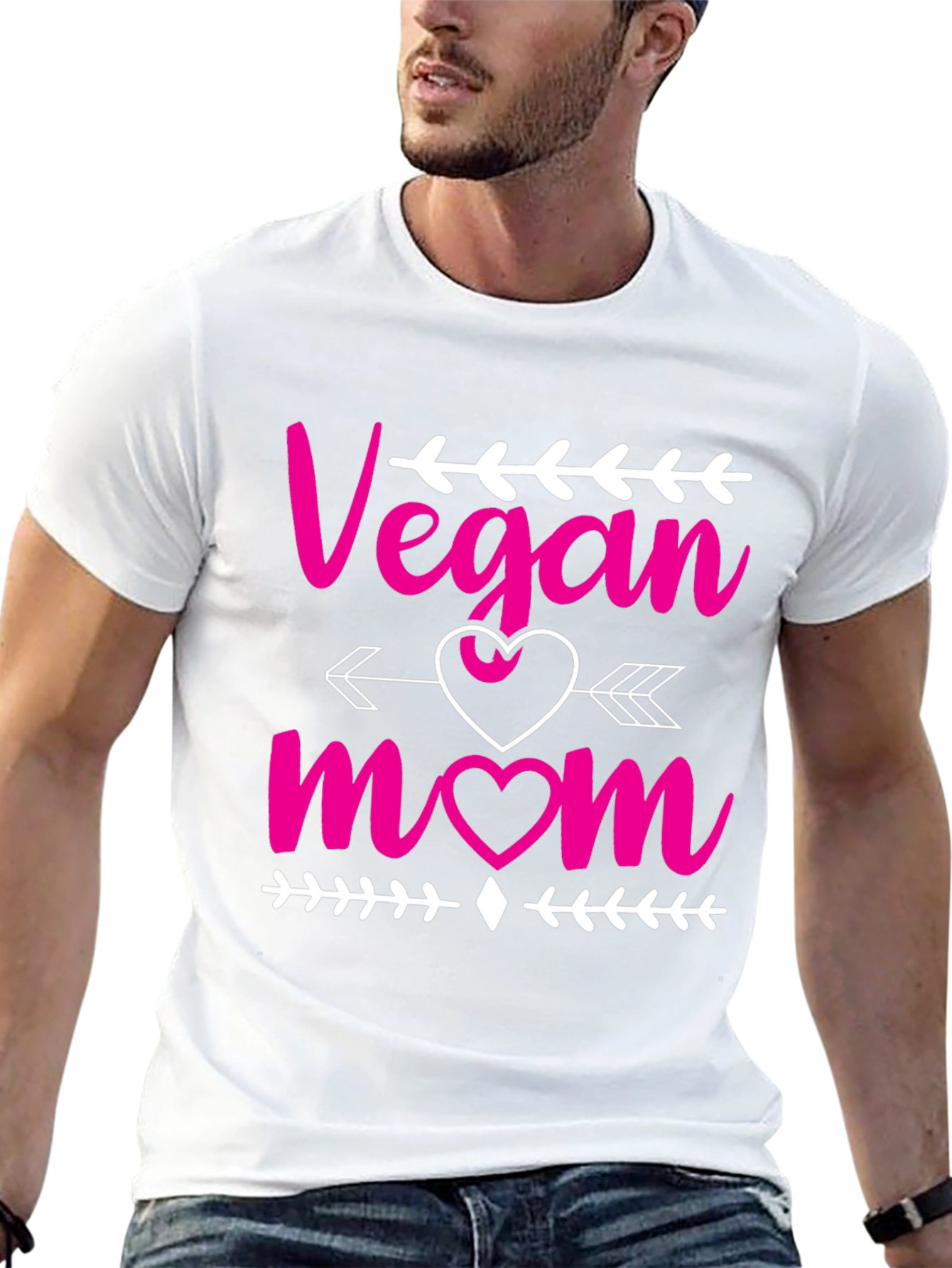 Black Vegan Mom Graphic T-Shirt - Black view 13