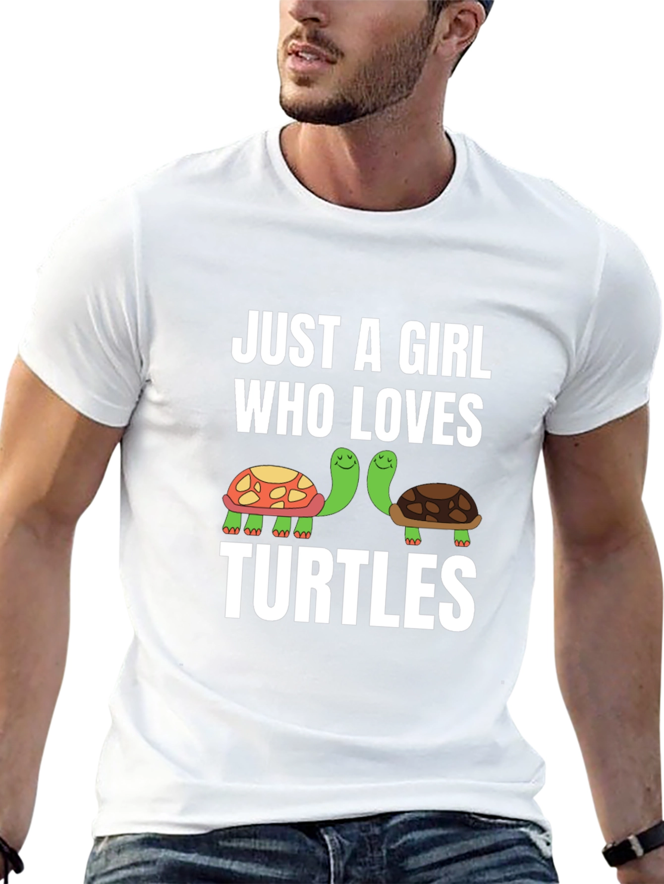 Black Just A Girl Who Loves Turtles Graphic Tee view 13