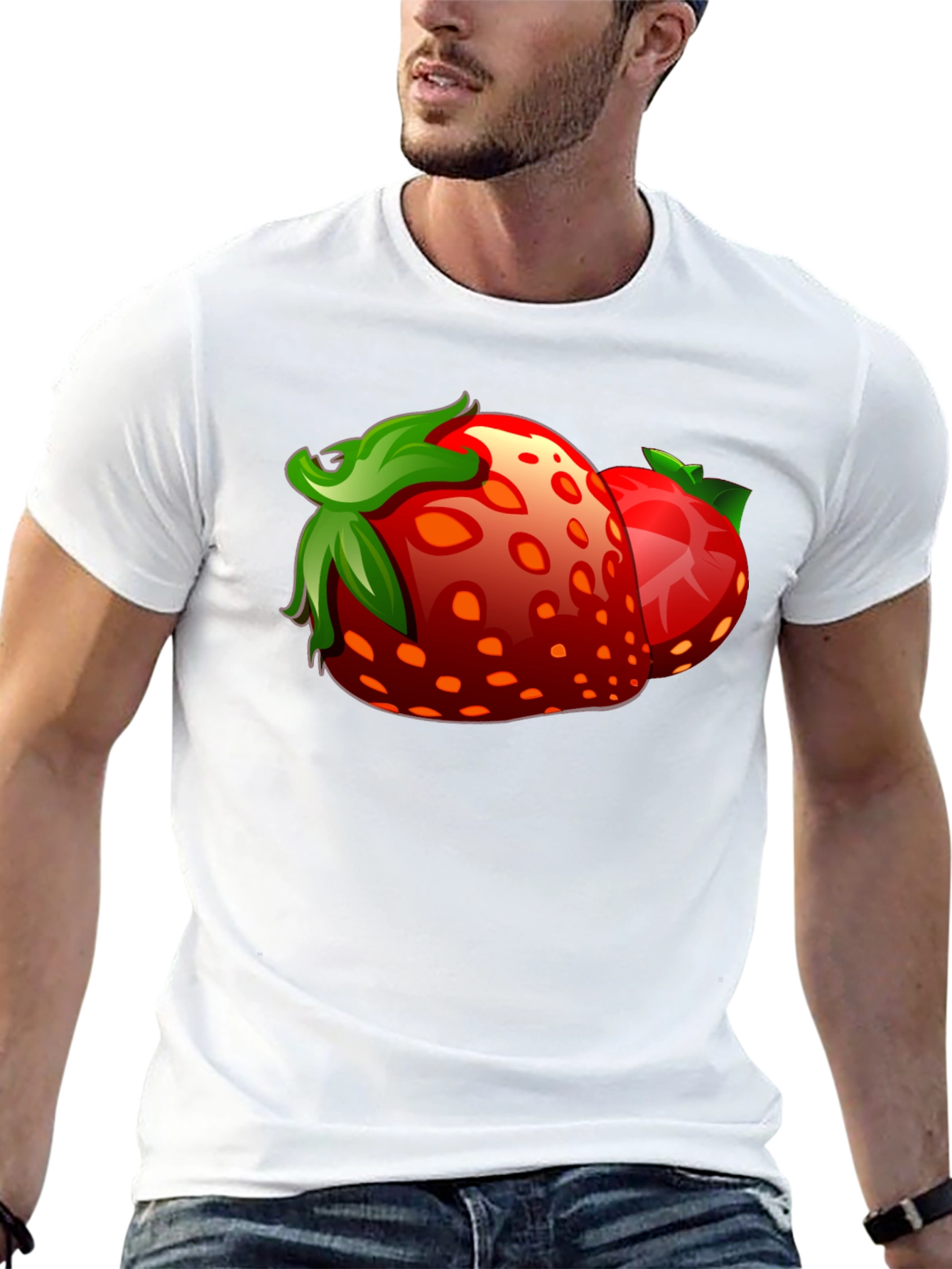 Black Strawberry Graphic Black T-Shirt view 13