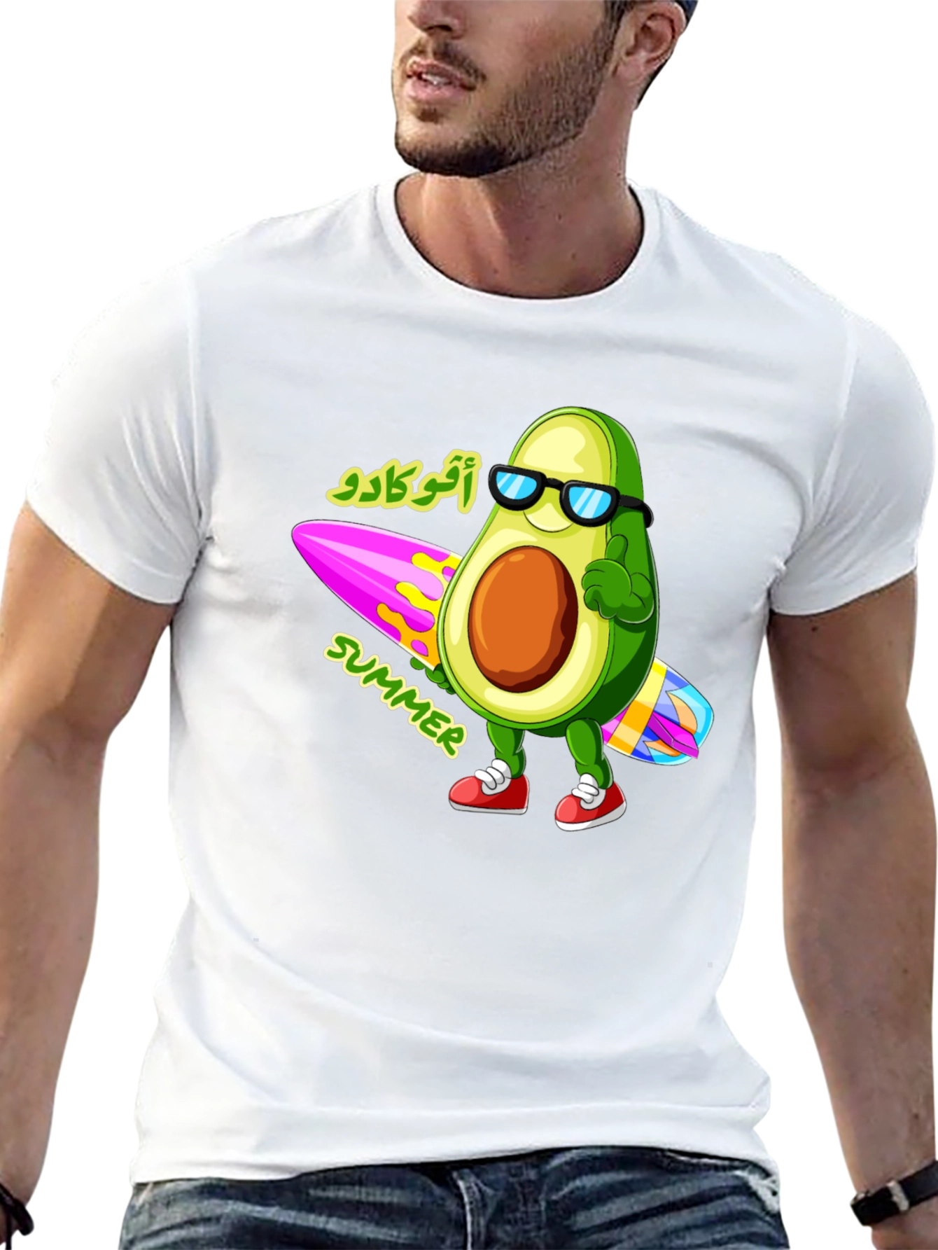 Black Avocado Summer Black T-Shirt view 13