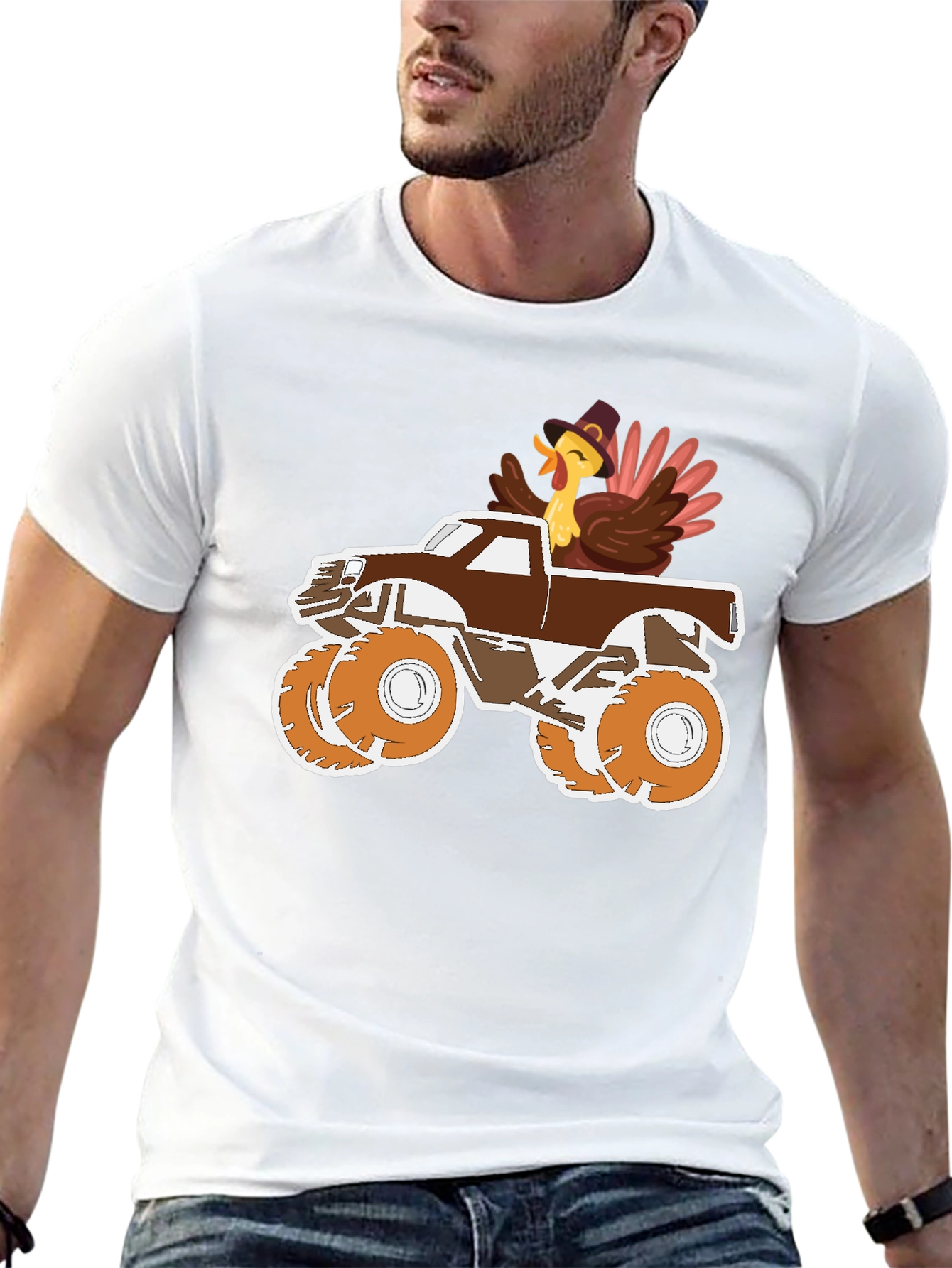Black Turkey Monster Truck Graphic Tee view 13