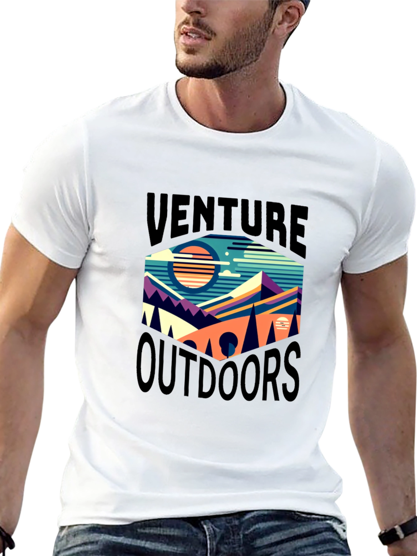 Black Venture Outdoors Graphic Tee - Black view 13