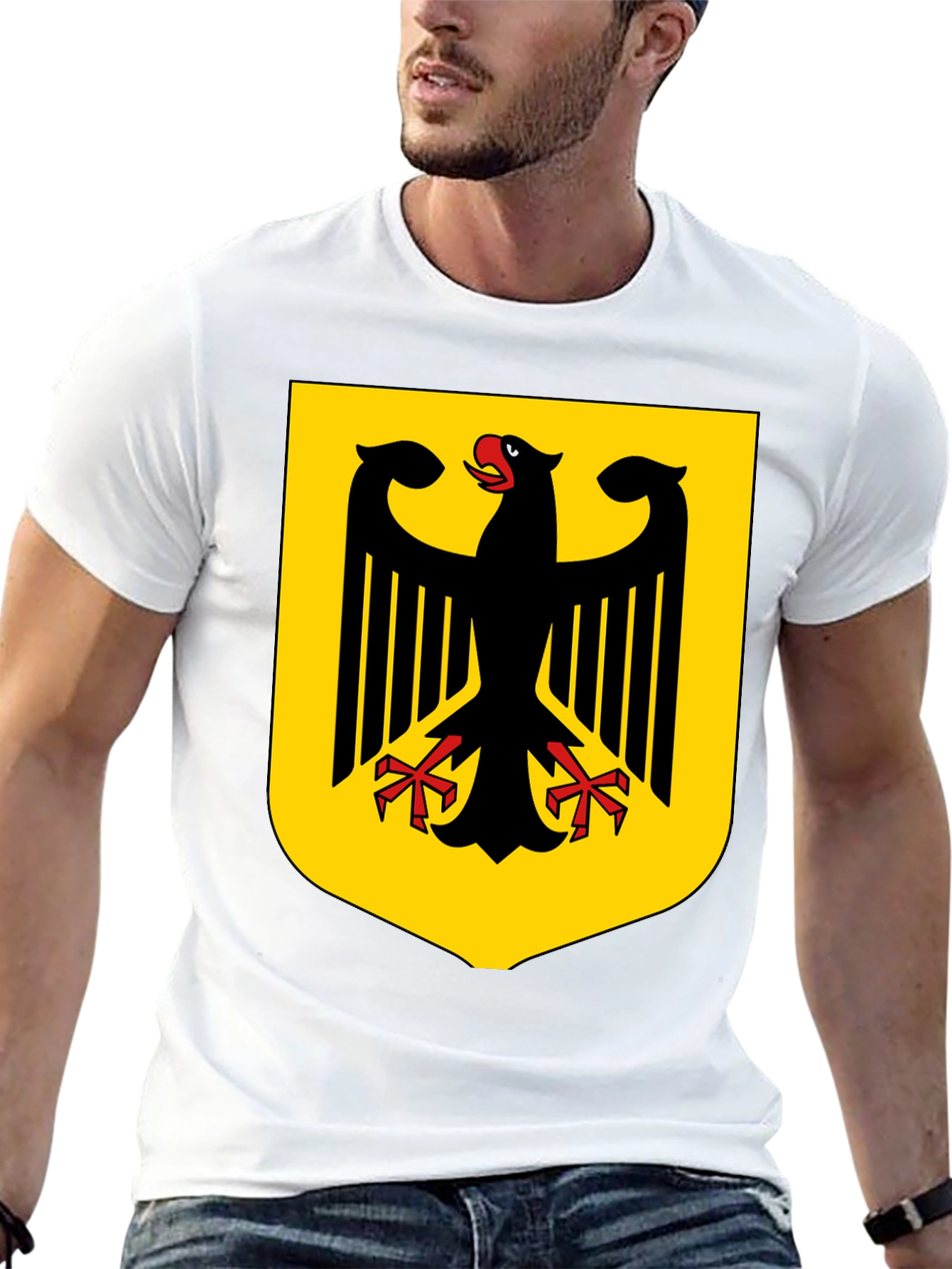 Black German Eagle Crest Black T-Shirt view 13