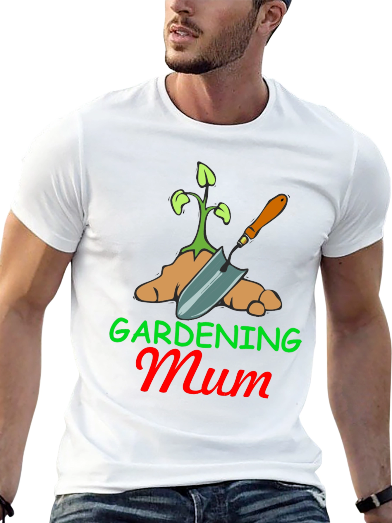 Black Gardening Mum T-Shirt - Black Cotton Blend view 13