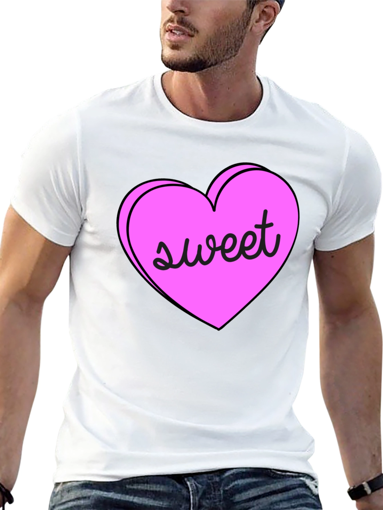 Black Sweet Heart Valentine's Day T-Shirt view 13