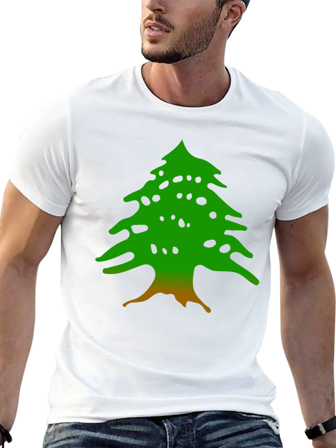 Black Lebanese Cedar Tree Graphic Tee view 13