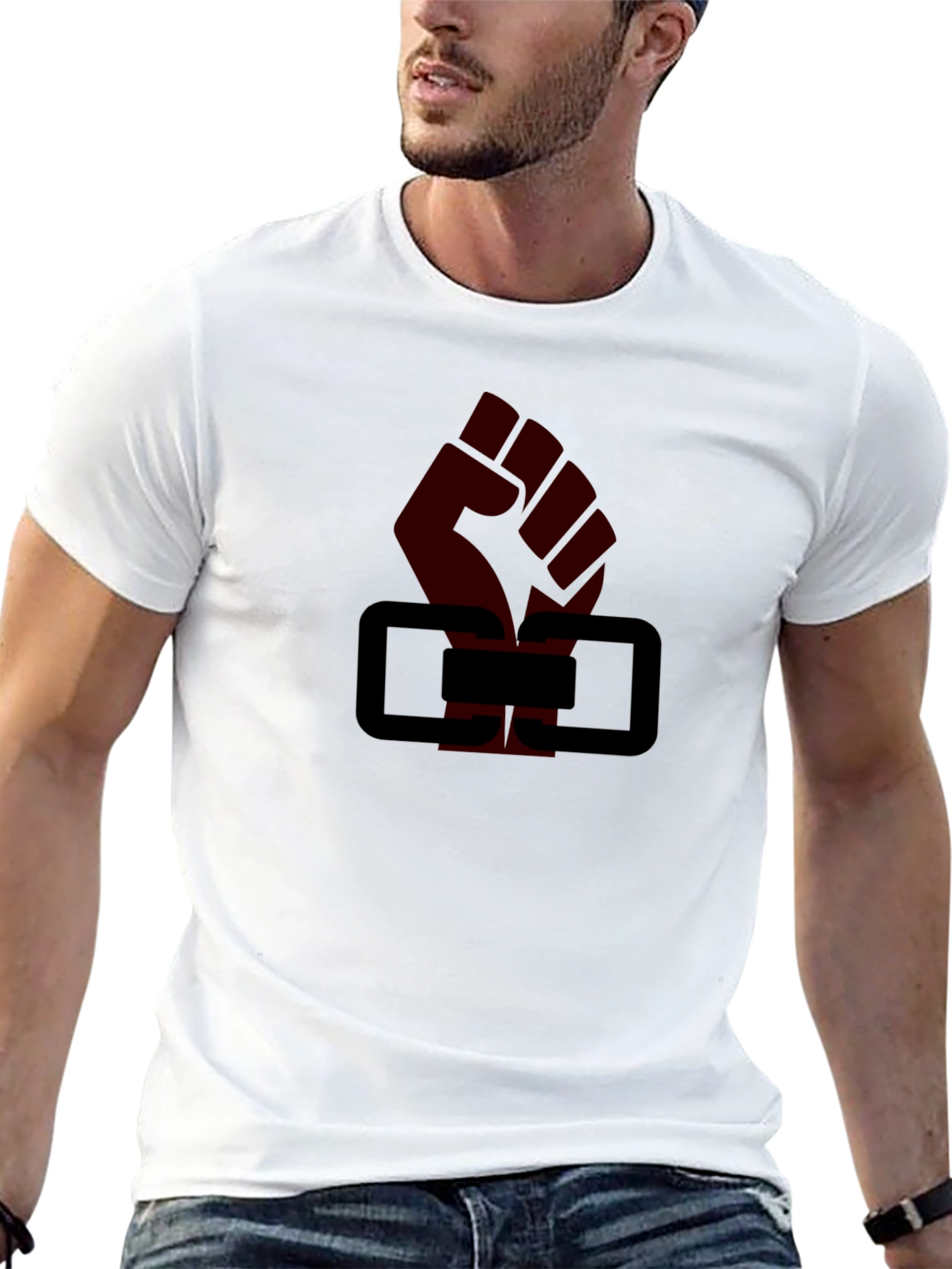 Black Black Fist & Blocks Graphic T-Shirt view 13