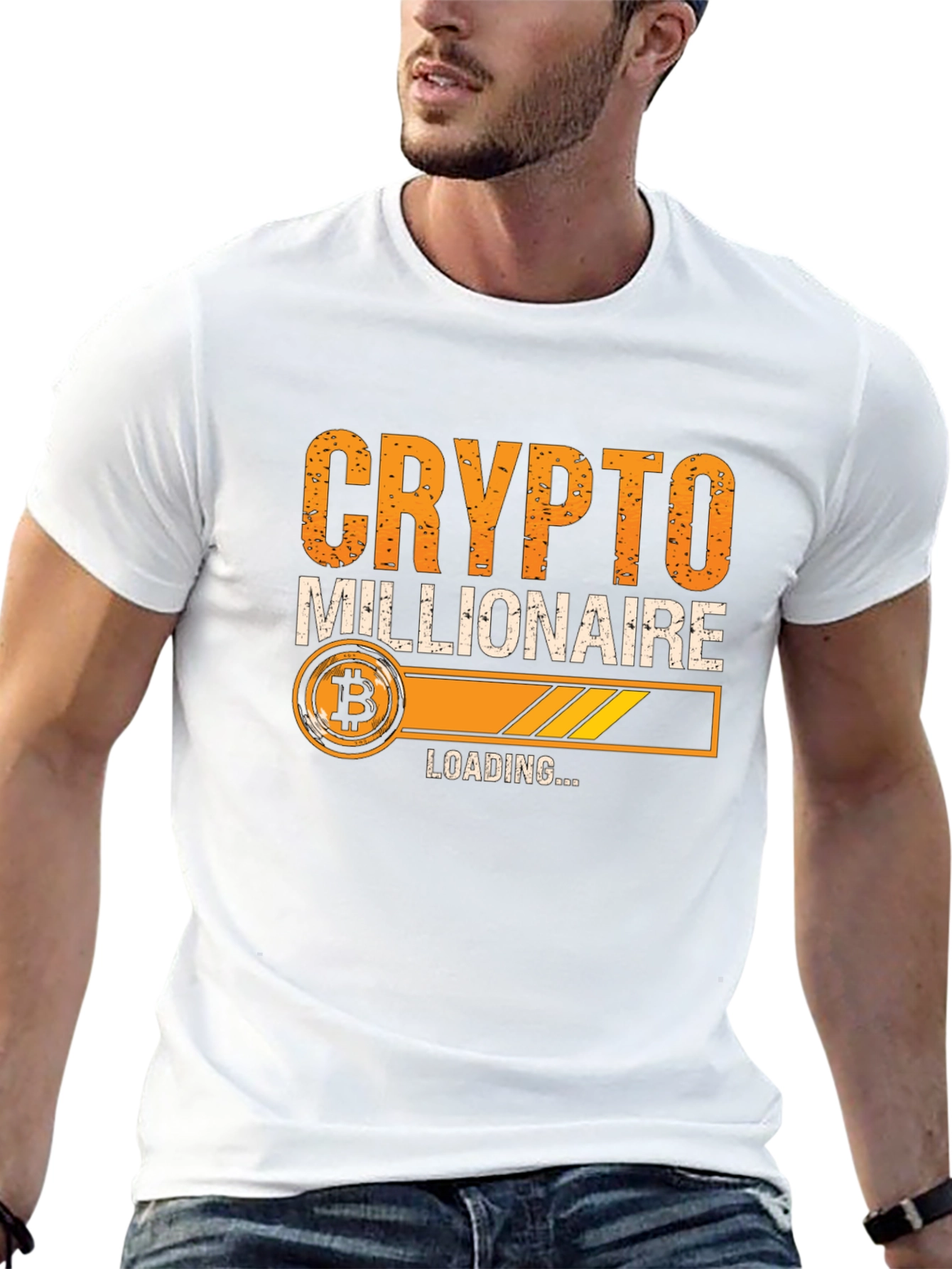 Black Crypto Millionaire Loading Men's T-Shirt view 13