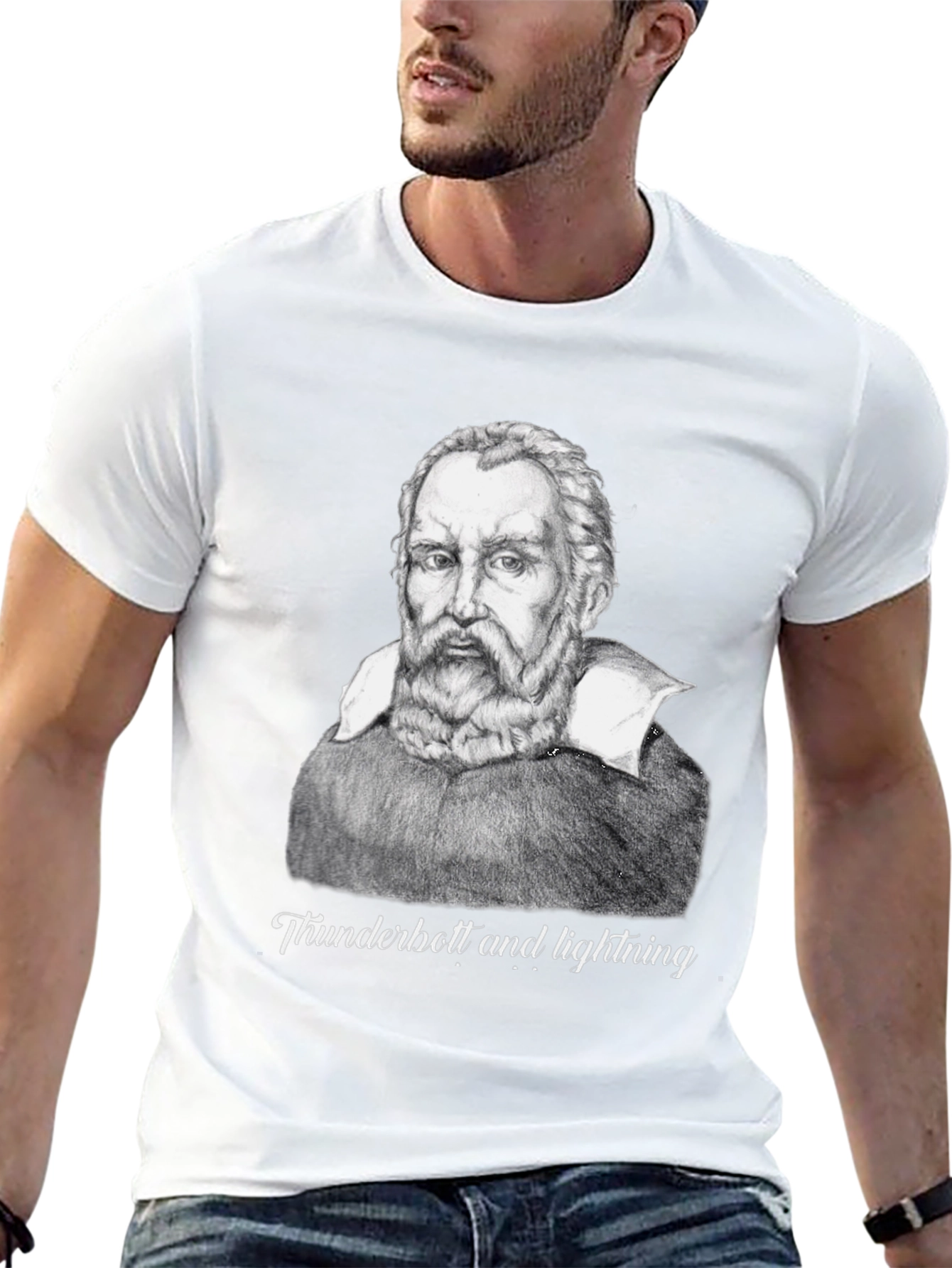 Black Galileo "Thunderbolt and Lightning" Graphic T-Shirt view 13