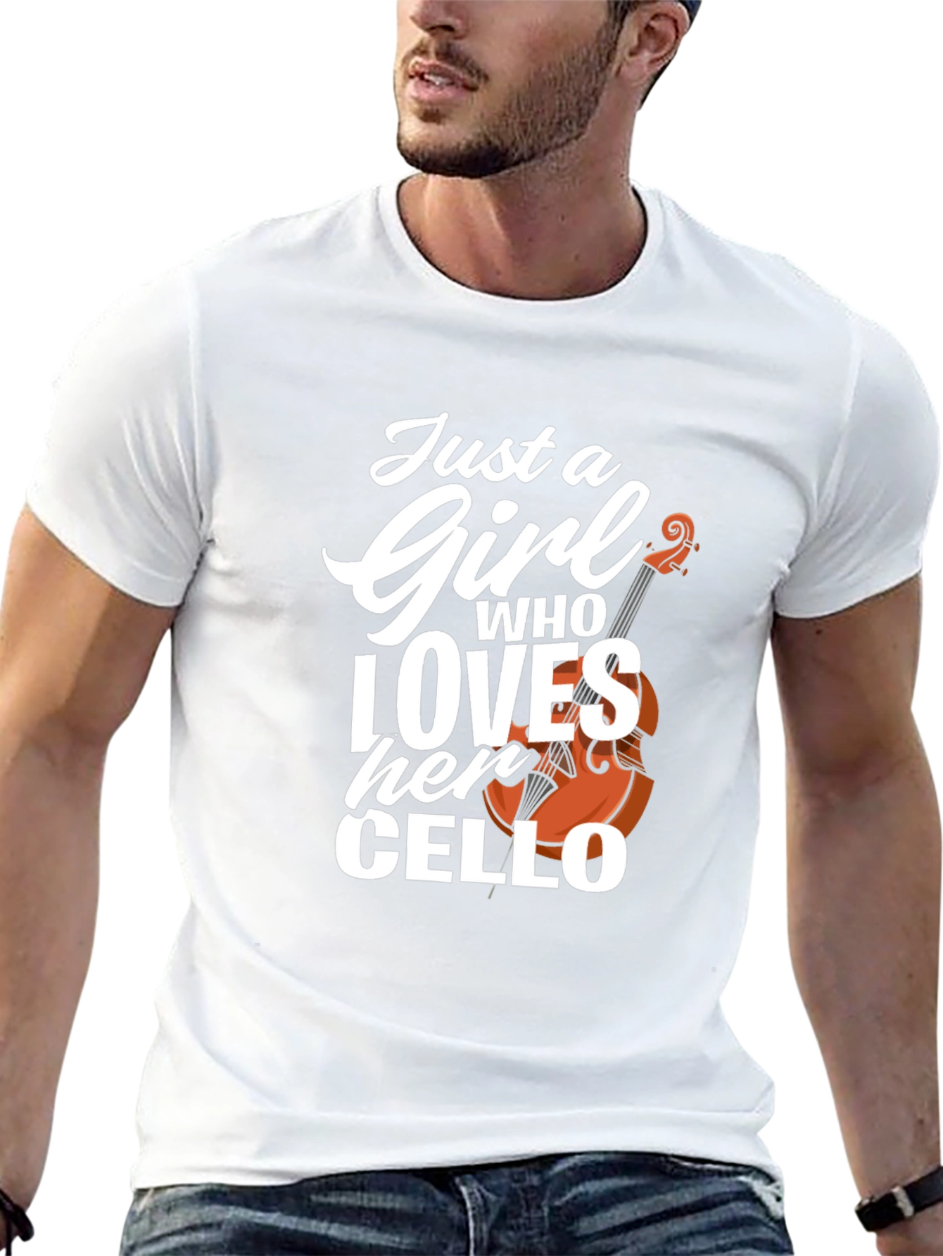 Black Just a Girl Who Loves Her Cello T-Shirt view 13