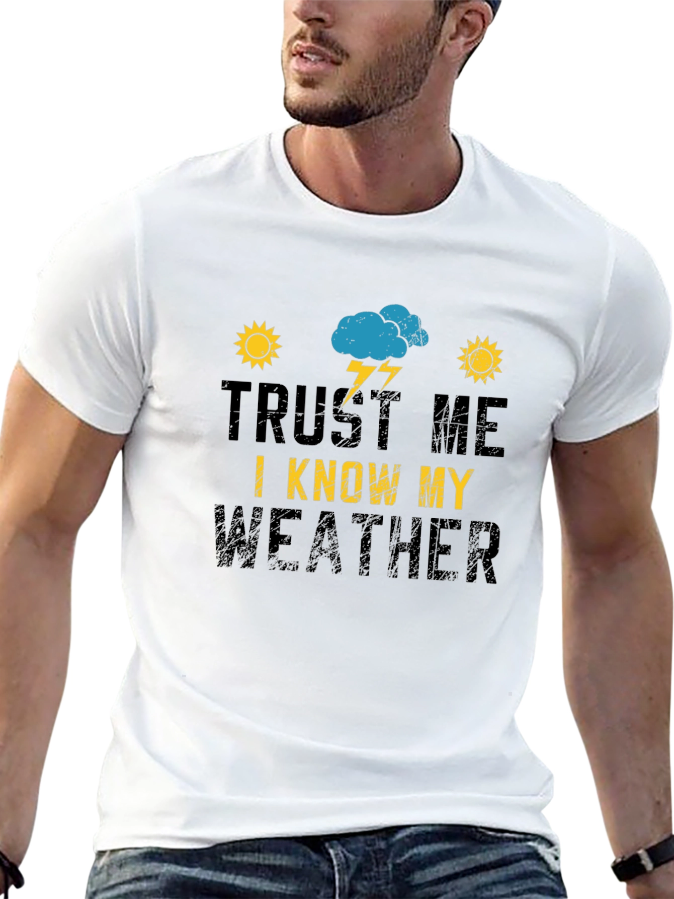 Black Trust Me I Know My Weather Black T-Shirt view 13
