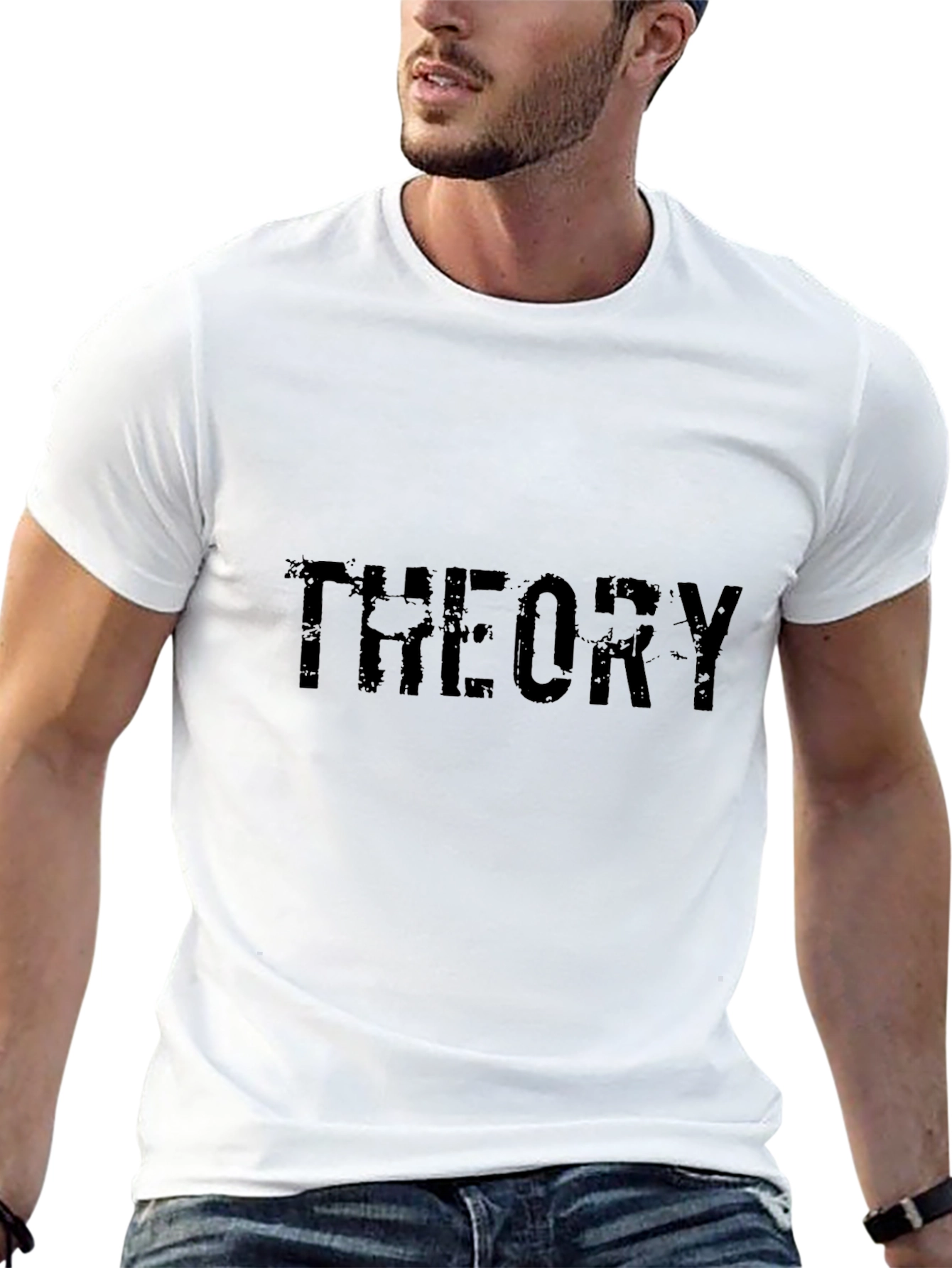 Black Theory Graphic Print Men's Black T-Shirt view 13