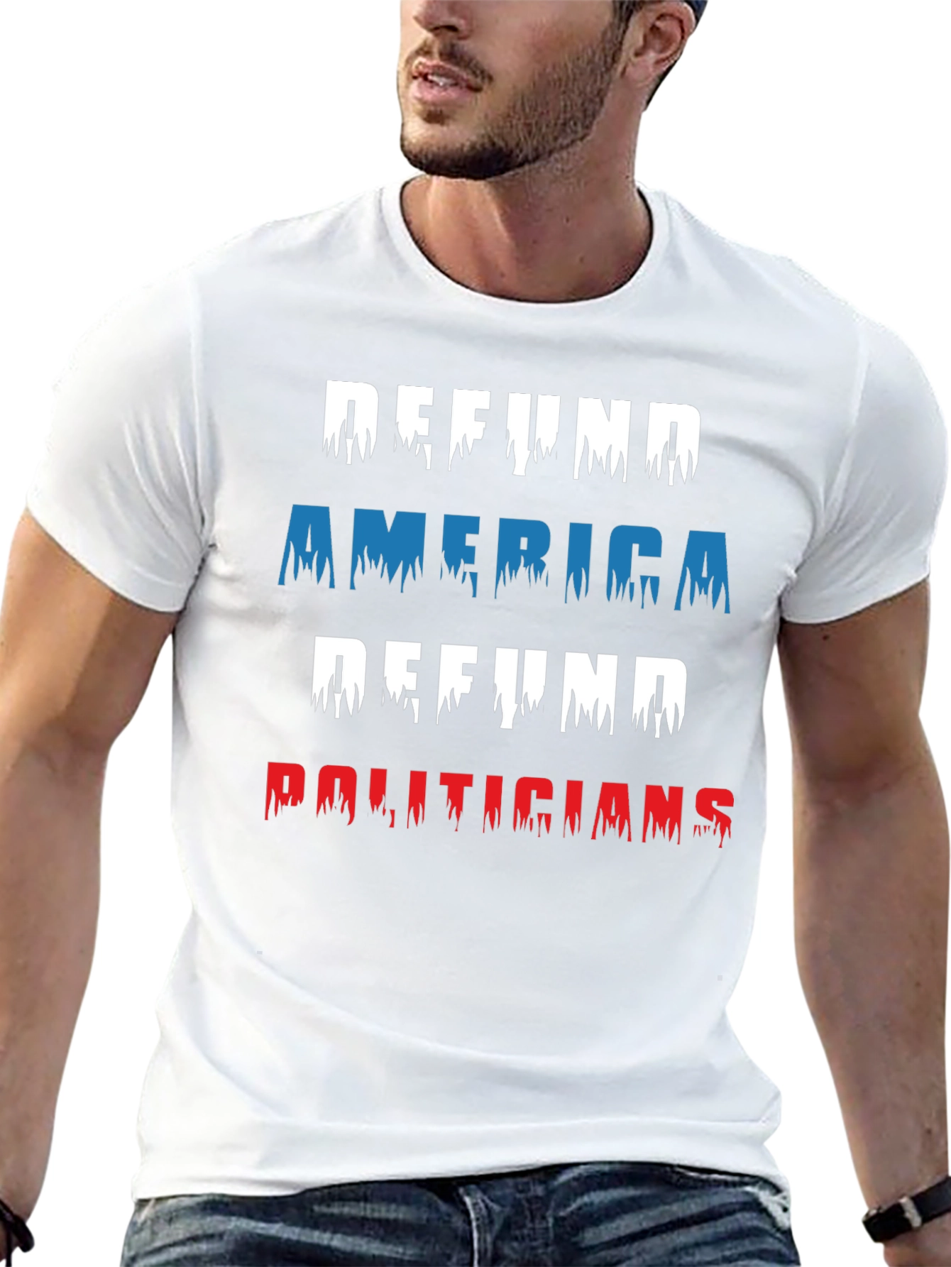 Black Defund America Politicians Graphic Tee view 13