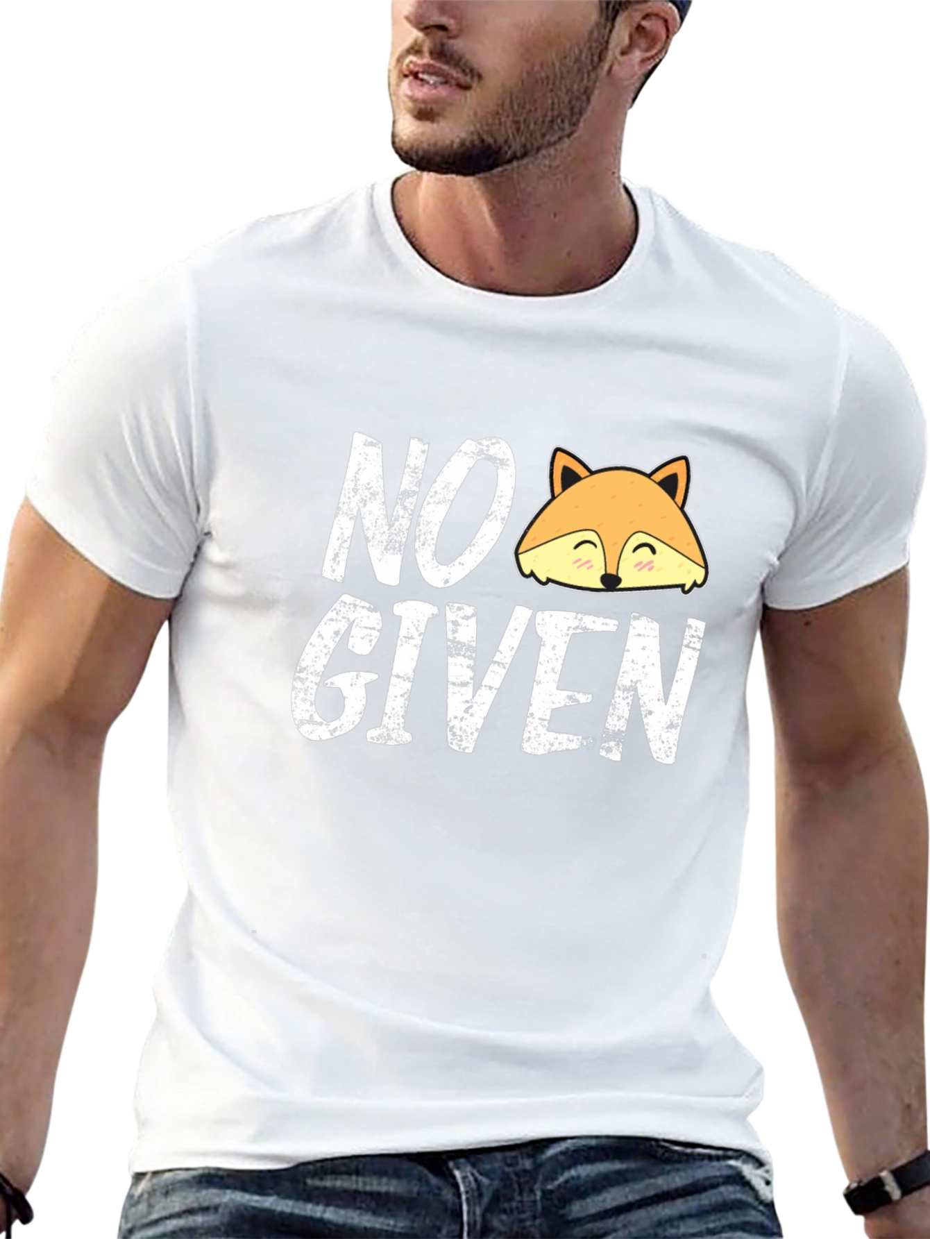 Black No Fox Given Graphic Tee - Funny Animal Pun Shirt view 13