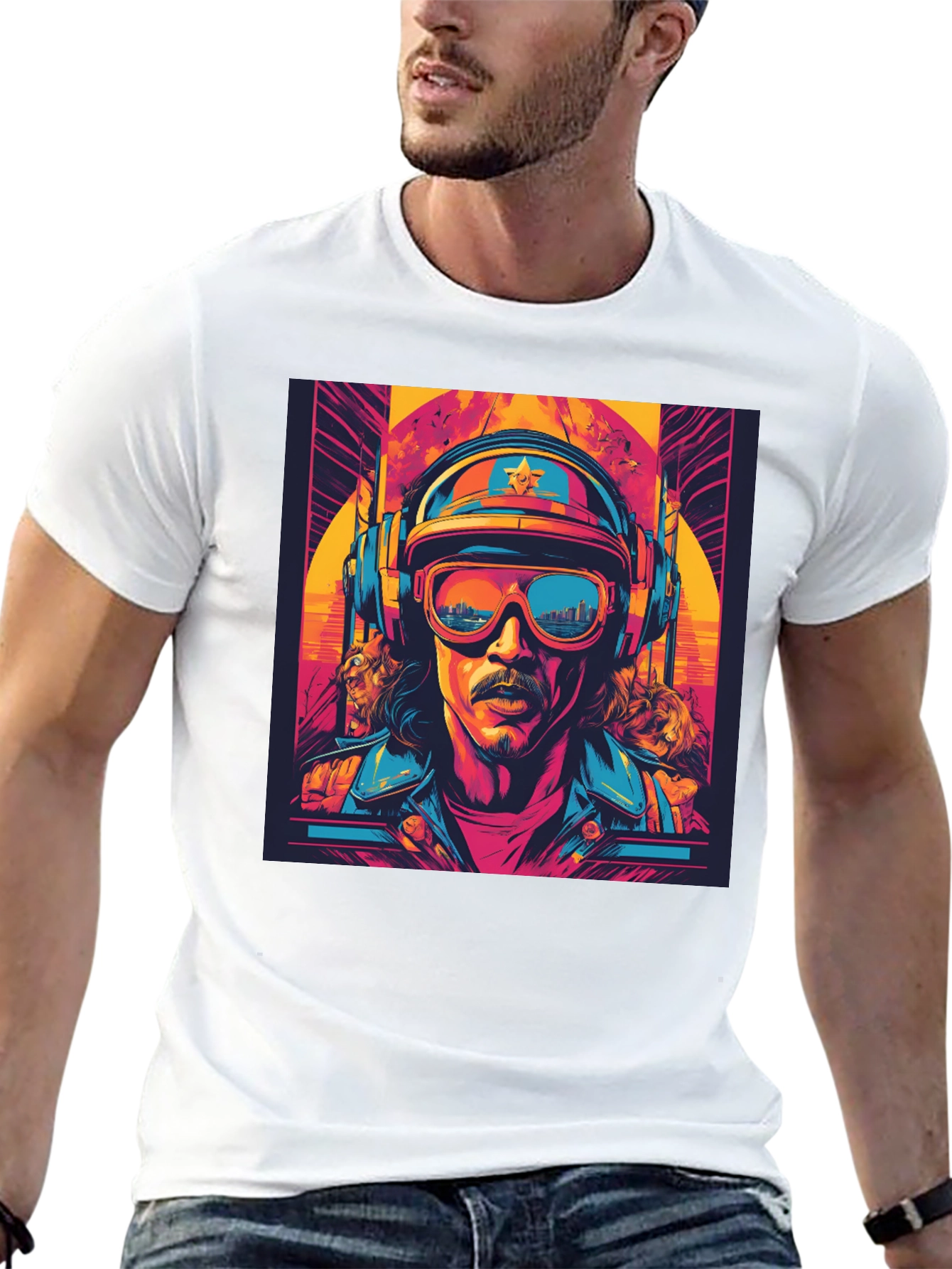 Black Retro Cool Graphic Tee view 13