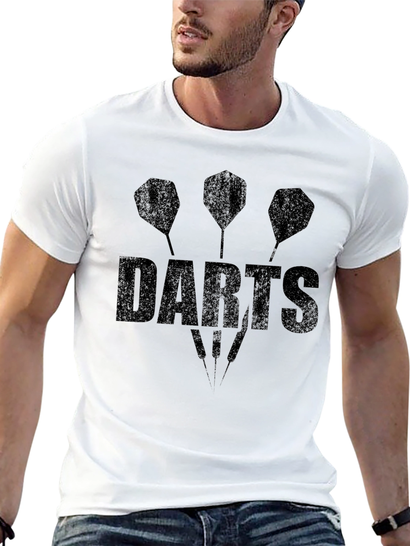 Black Darts Graphic Tee - Trendy Sport T-Shirt view 13