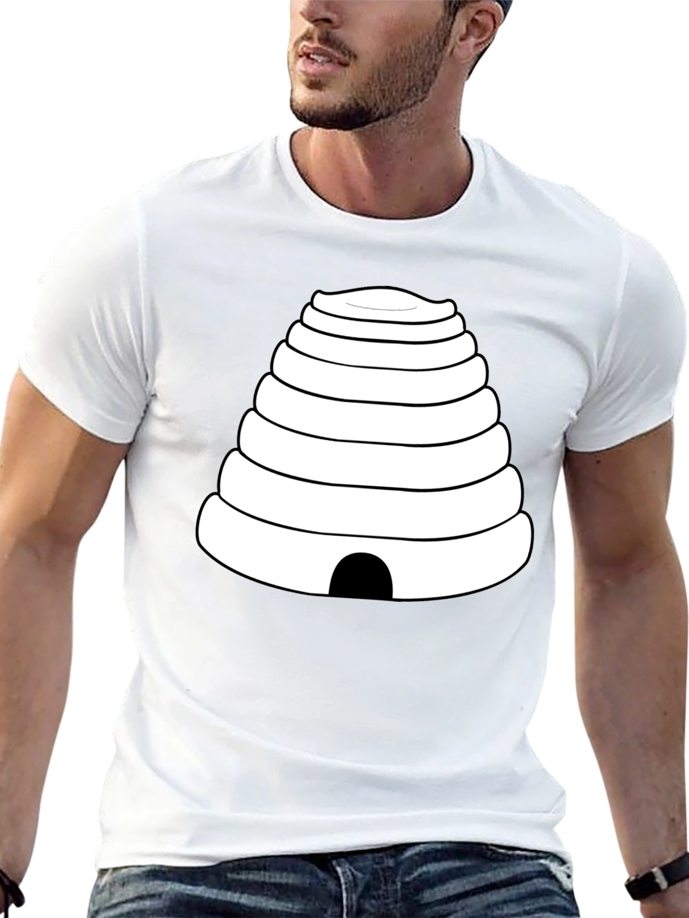 Black Beehive Graphic Tee - Unique Design T-Shirt view 13
