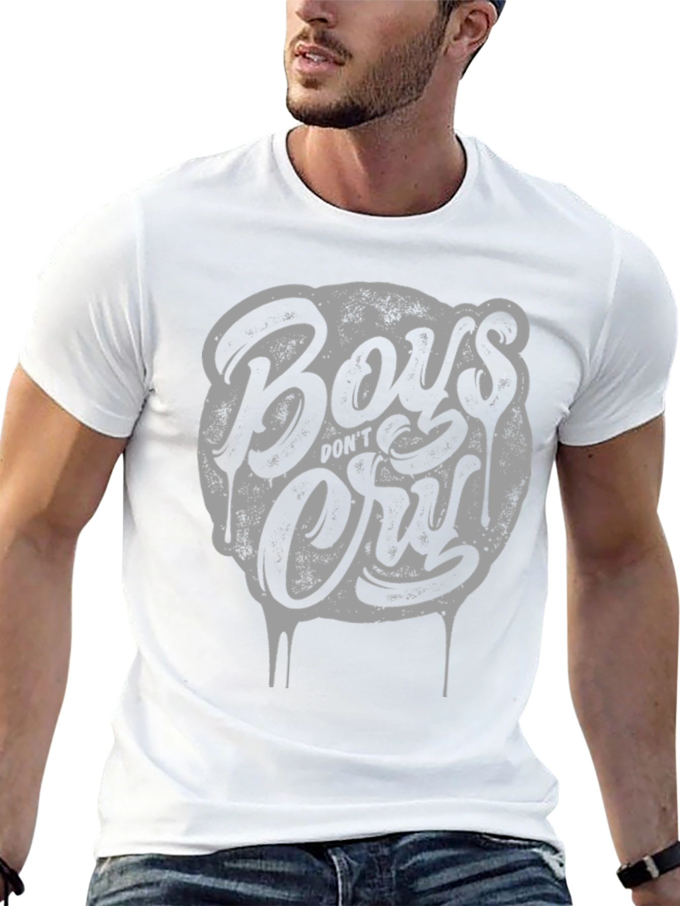 Black Boys Don't Cry Graphic Tee - Stylish Crew Neck T-Shirt view 13