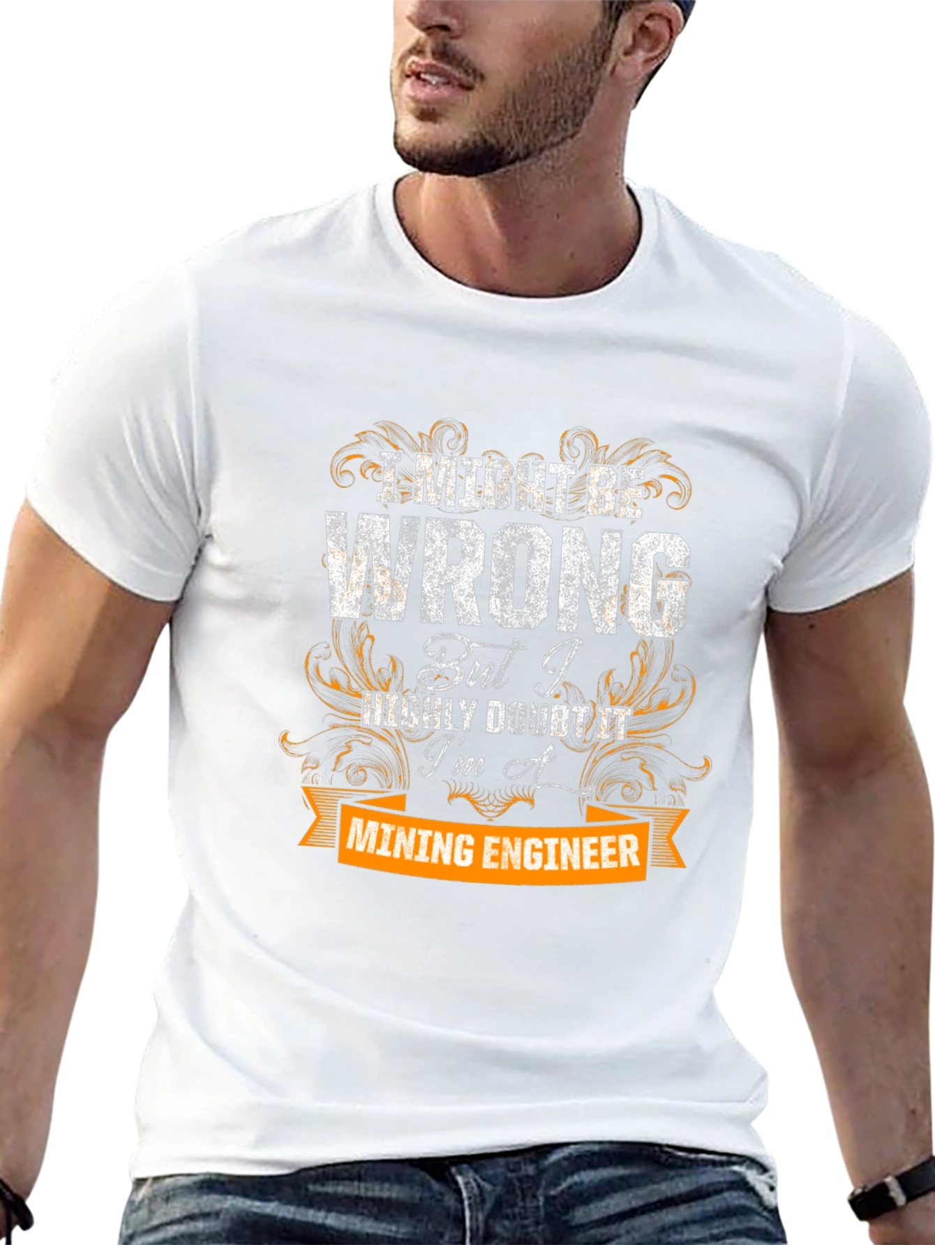 Black Mining Engineer T-Shirt view 13