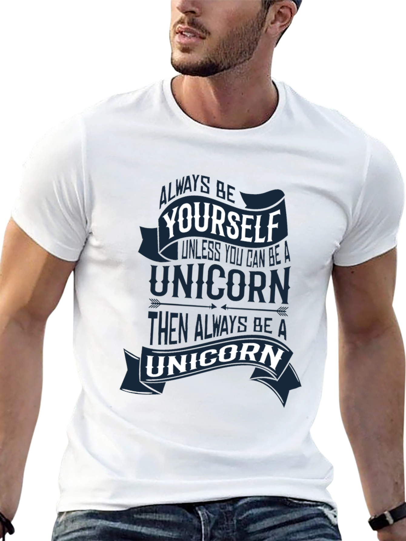 Black Always Be Yourself Unicorn Graphic Tee view 13