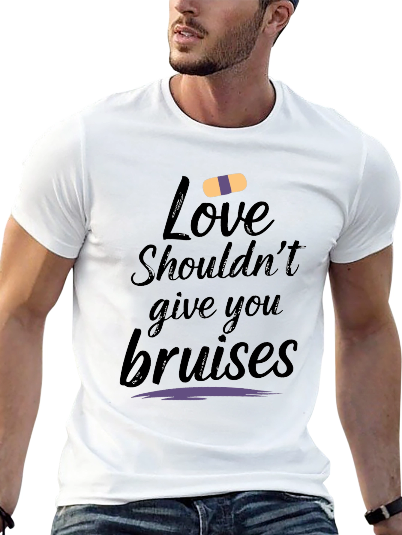 Black Love Shouldn't Bruise Graphic Tee view 13