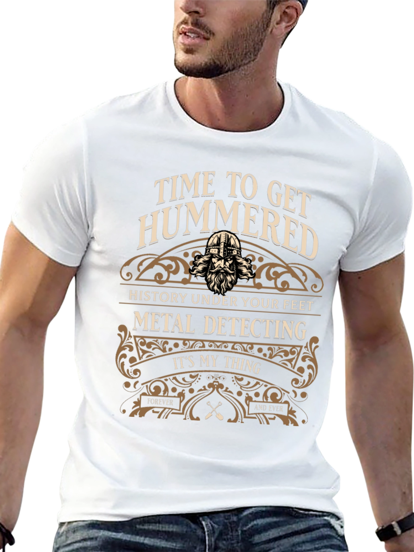 Black Time to Get Hummered Metal Detecting Black T-Shirt view 13