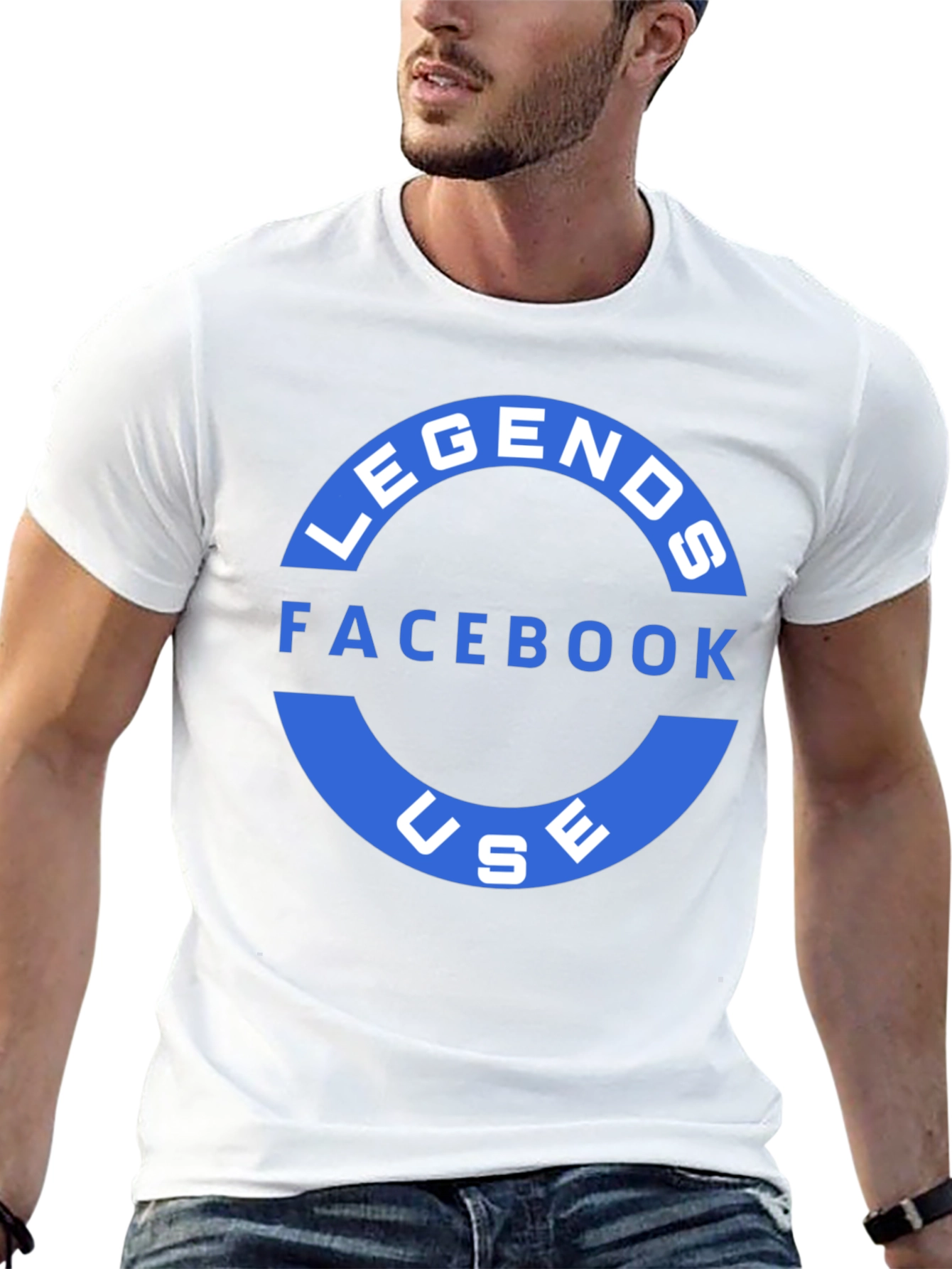 Black Legends Facebook Use T-Shirt - Black view 13