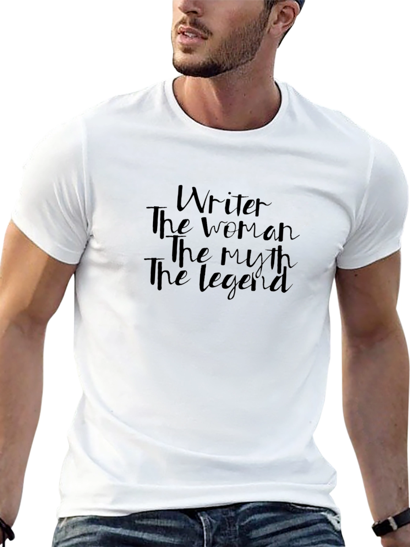 Black Writer - The Woman, The Myth, The Legend Black T-Shirt view 13