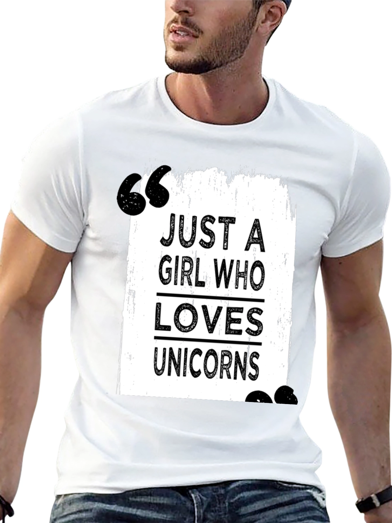 Black Just a Girl Who Loves Unicorns T-Shirt view 13