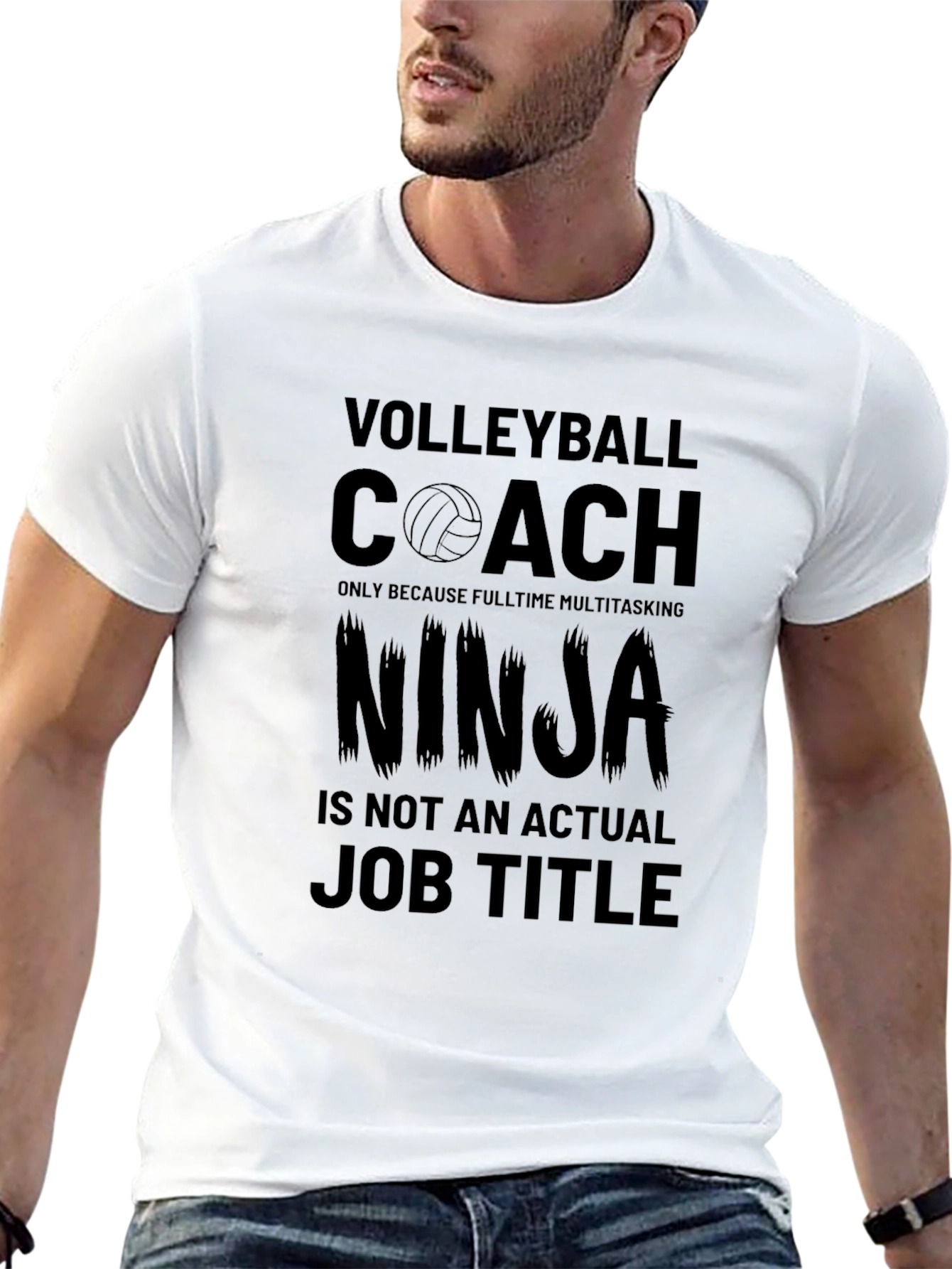 Volleyball Coach Ninja Job Title T-Shirt - 13