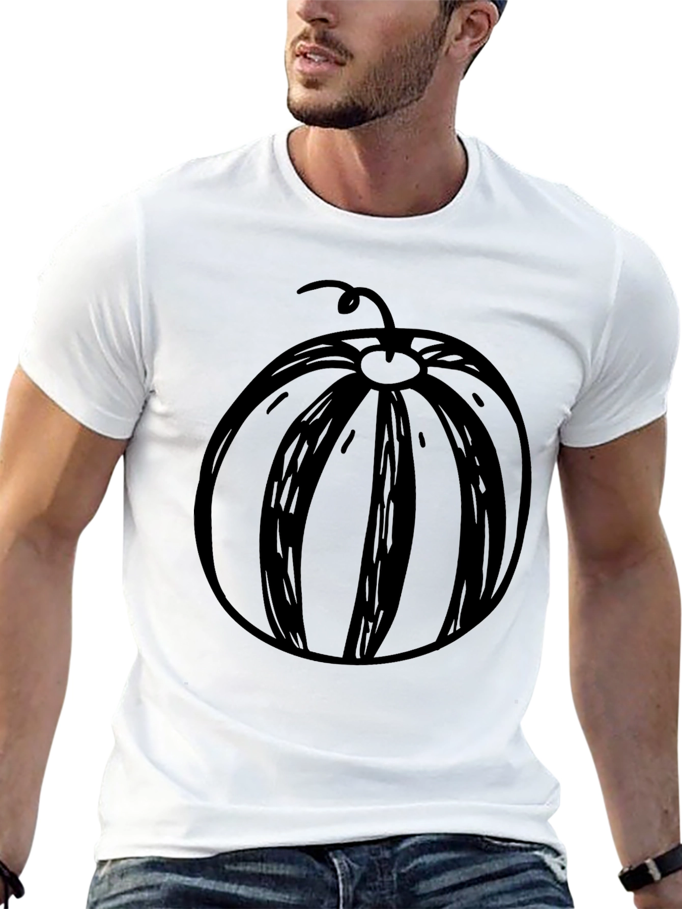 Black Whimsical Watermelon Graphic T-Shirt - Casual Cool view 13