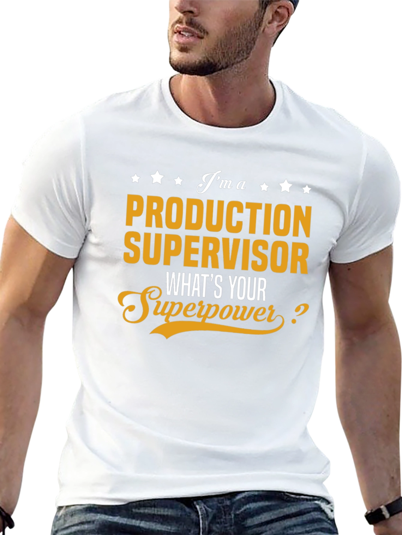 Black Production Supervisor Superpower T-Shirt view 13