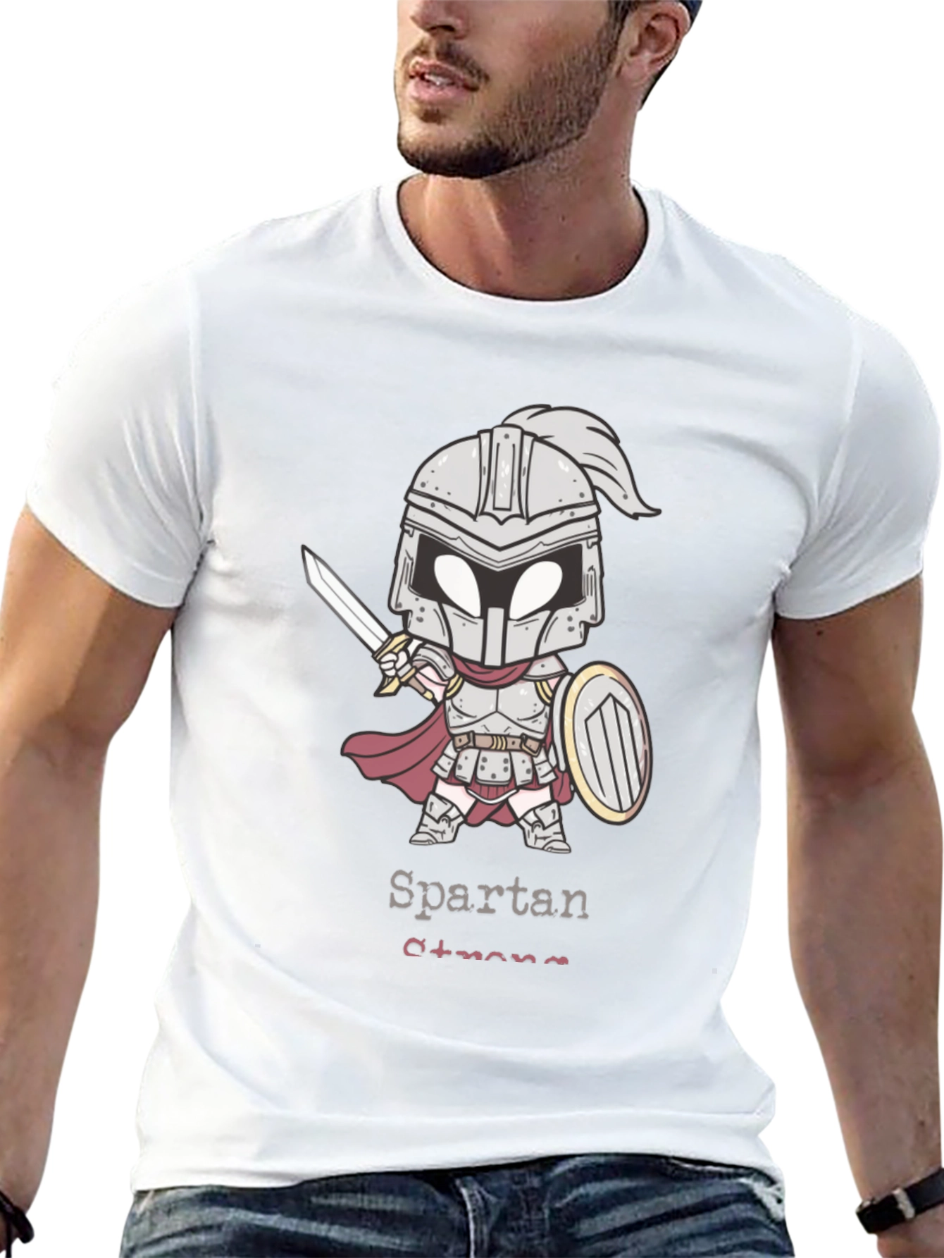 Black Spartan Strong Graphic T-Shirt view 13