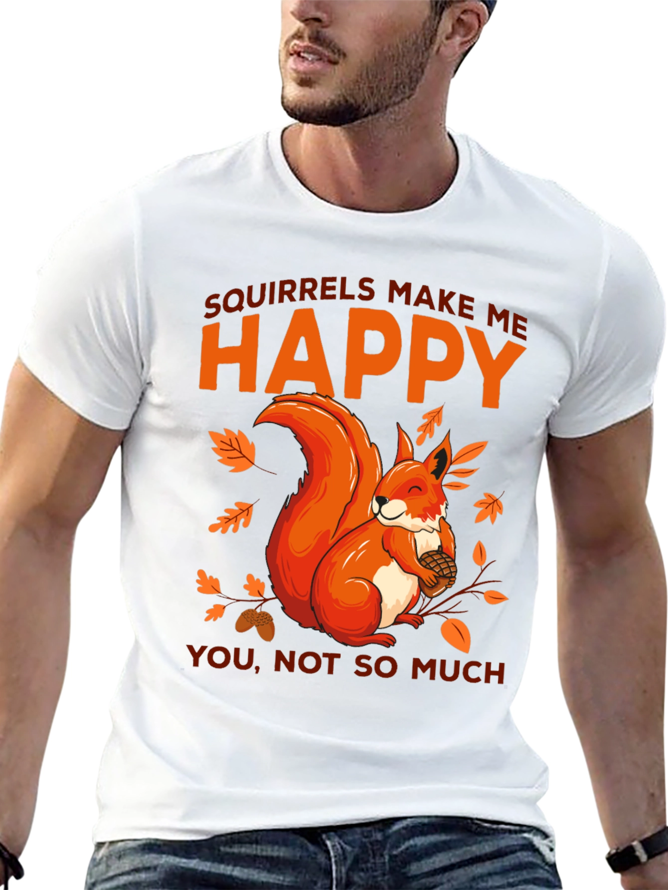 Black Squirrels Make Me Happy Graphic T-Shirt view 13